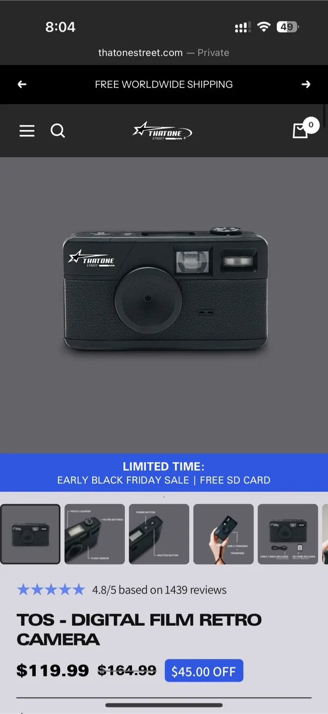 That One TOS Digital Film Retro Camera