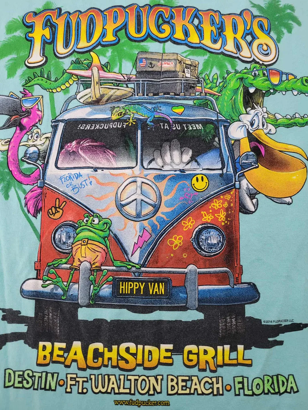 Fudpucker's Beachside Grill VW Bus Long Sleeve Shirt image indicator(3)