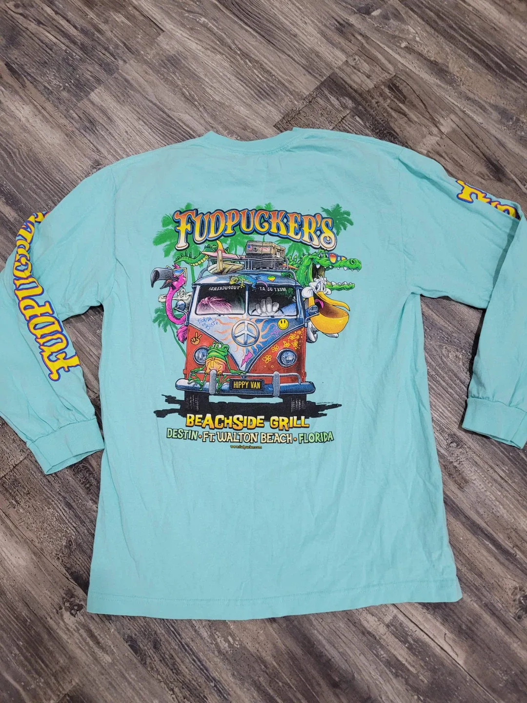Fudpucker's Beachside Grill VW Bus Long Sleeve Shirt