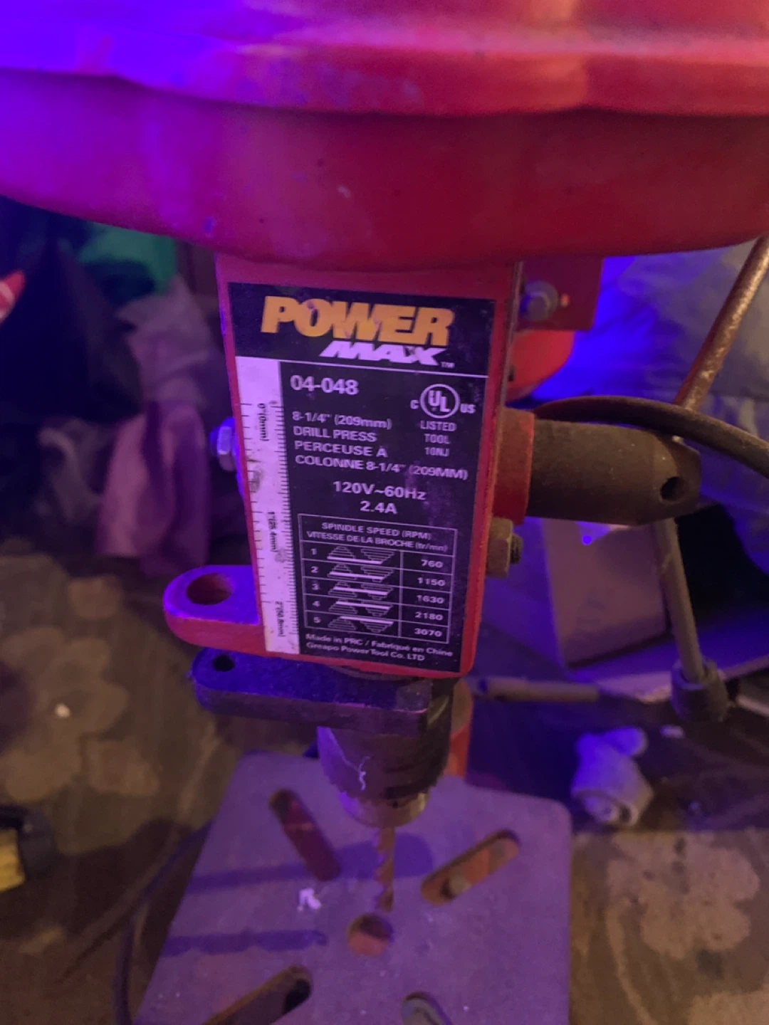 Power Max Drill Press - 8-1/4 inch - photo 2