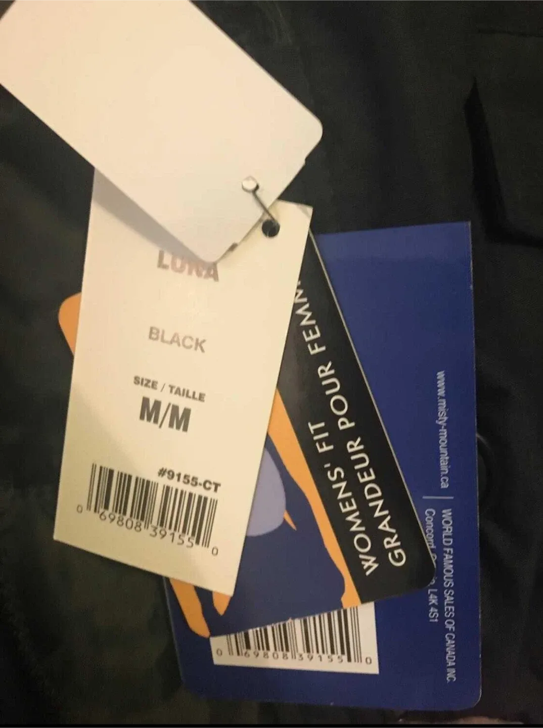 Misty Mountain women’s medium parka waterproof winter coat black image indicator(2)