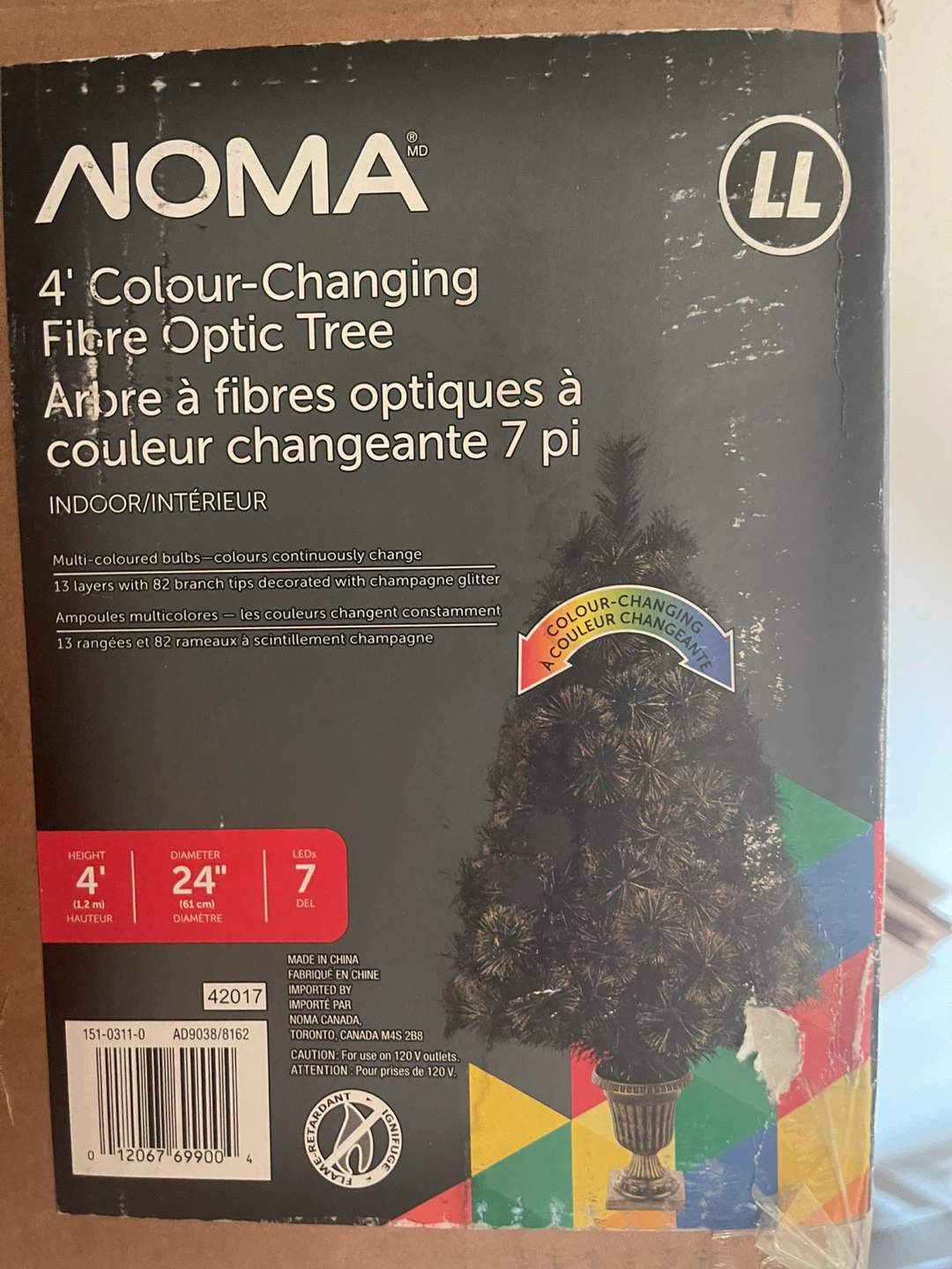 NOMA 4' Colour-Changing Fibre Optic Tree