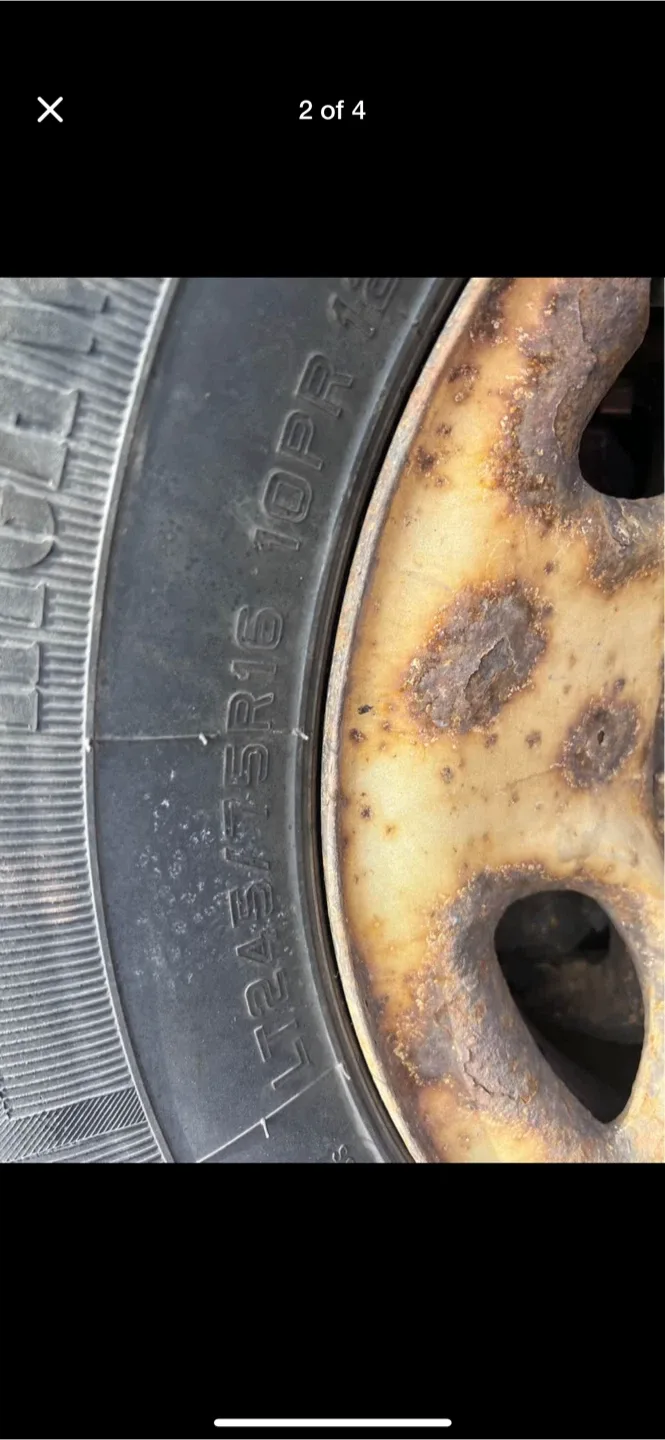 LT245/75R16 Tire on Chevy rims image indicator(2)