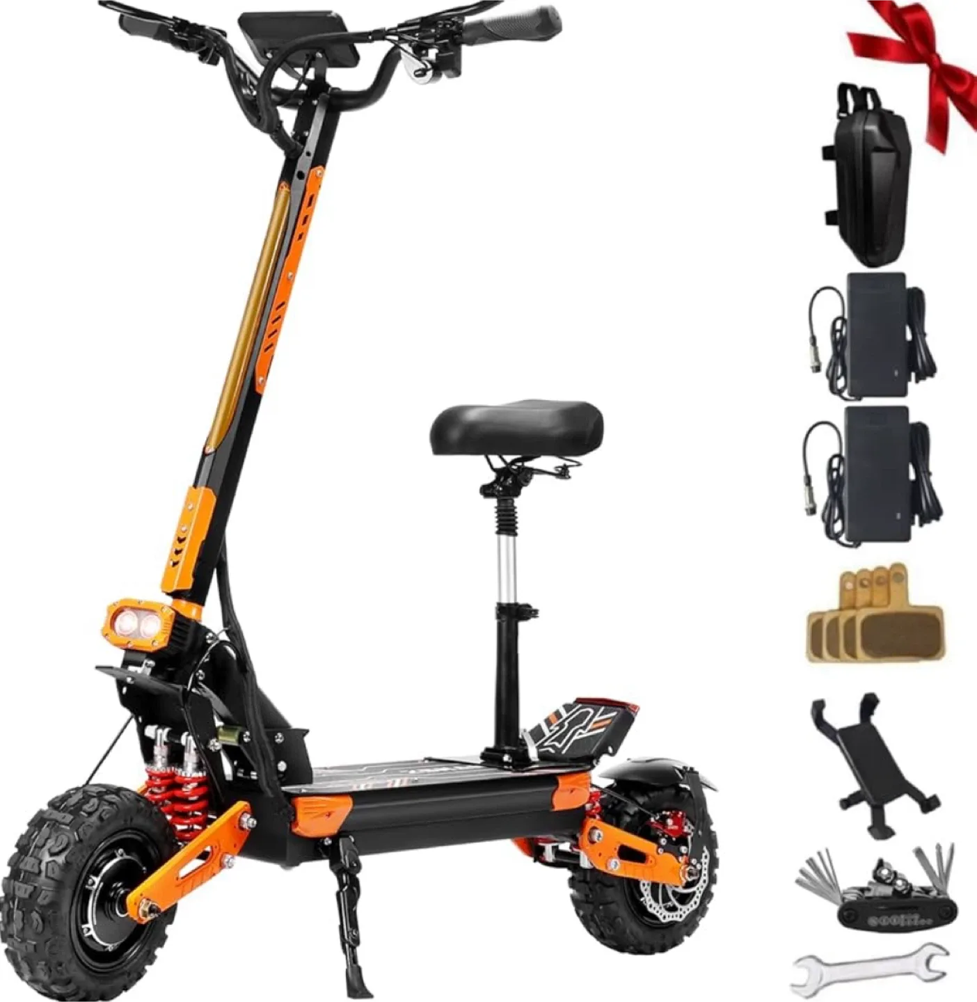 Zemako Electric Scooter, Dual Shock Absorbers image indicator(2)