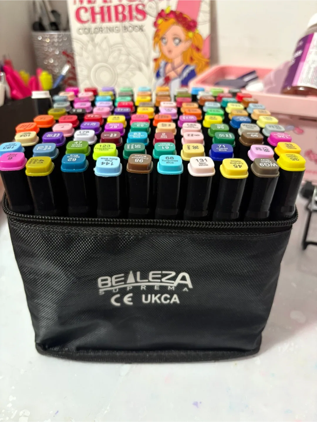 Bealeza Suprema 100 Dual Tip Brush Marker Set image indicator(2)