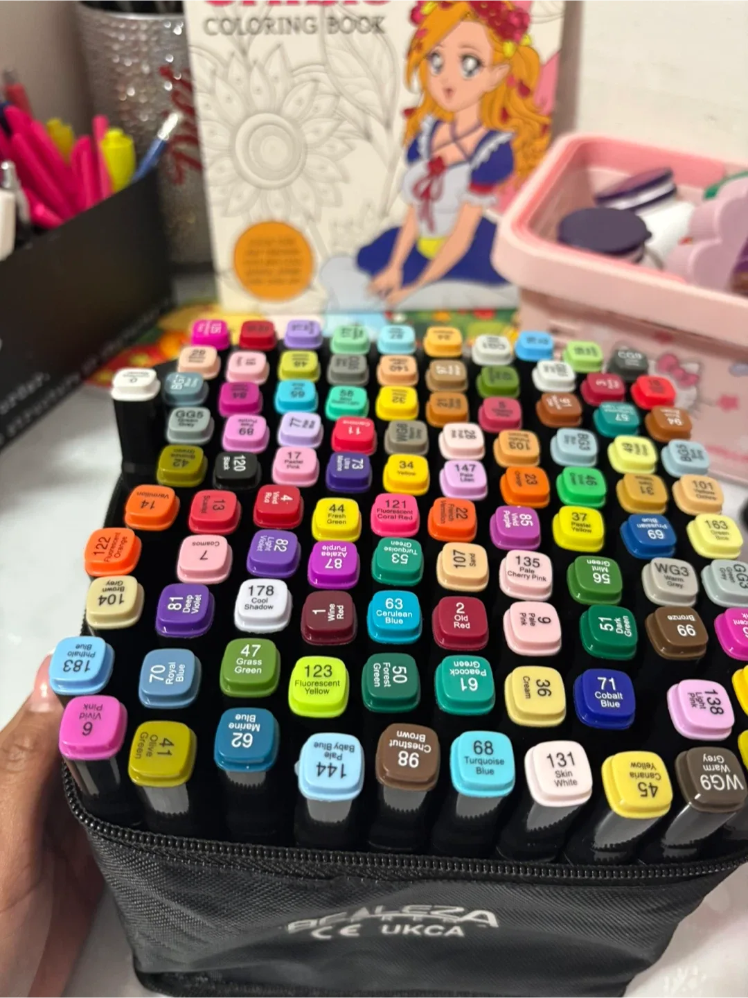 Bealeza Suprema 100 Dual Tip Brush Marker Set image indicator(3)