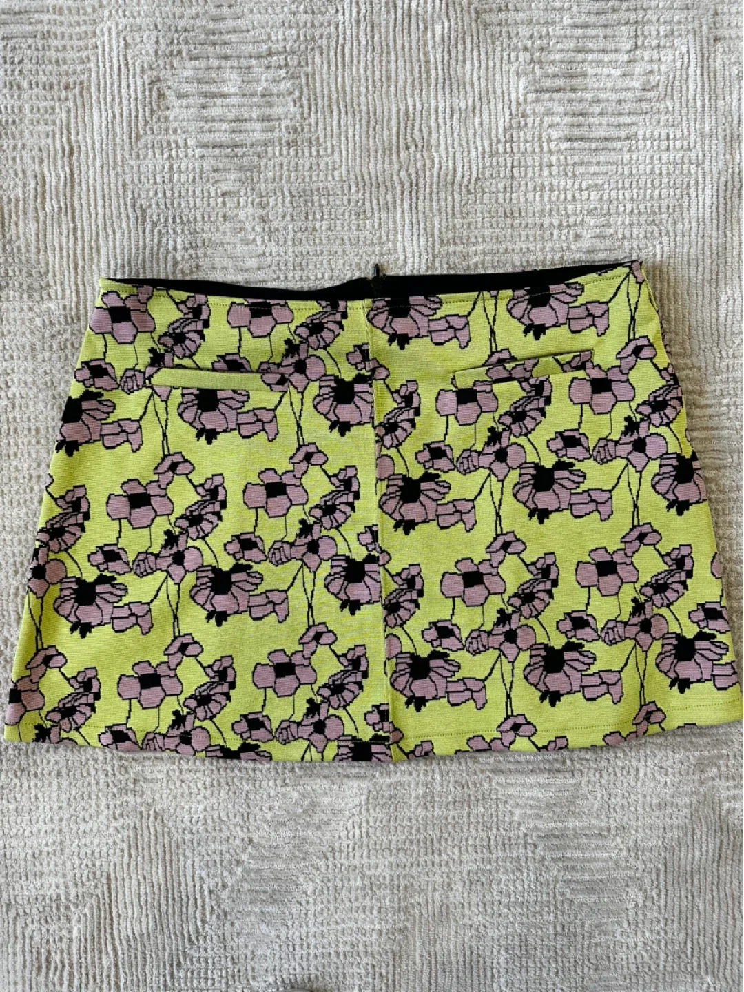 New Zara Floral Jacquard Mini Skirt - Size L