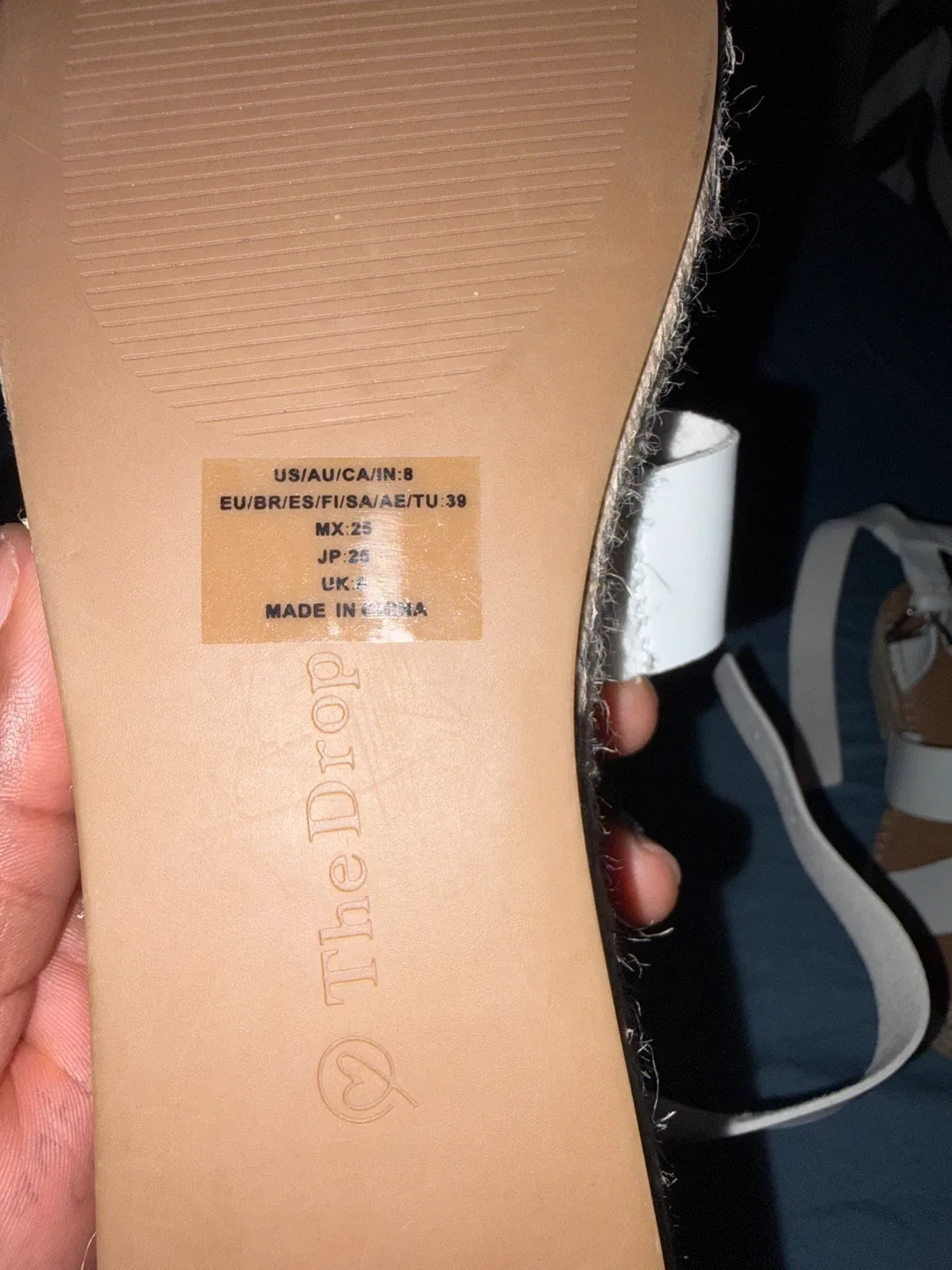 The Drop White Espadrille Sandals - Size 8 image indicator(2)