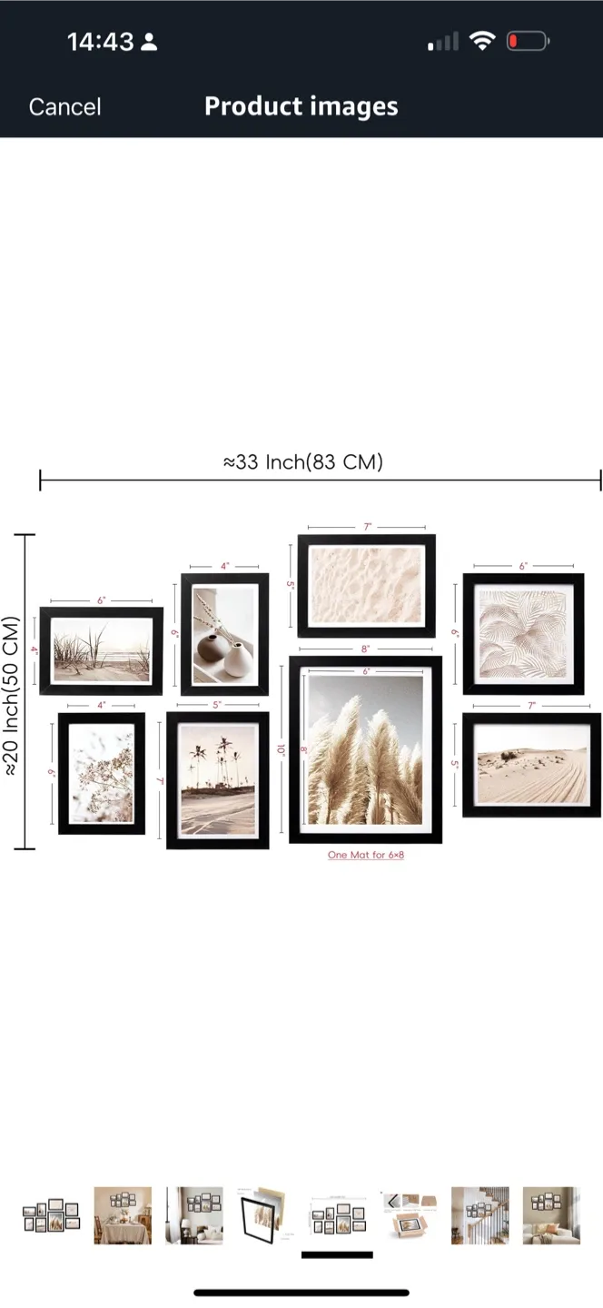 8-Piece Gallery Wall Picture Frame Set image indicator(4)