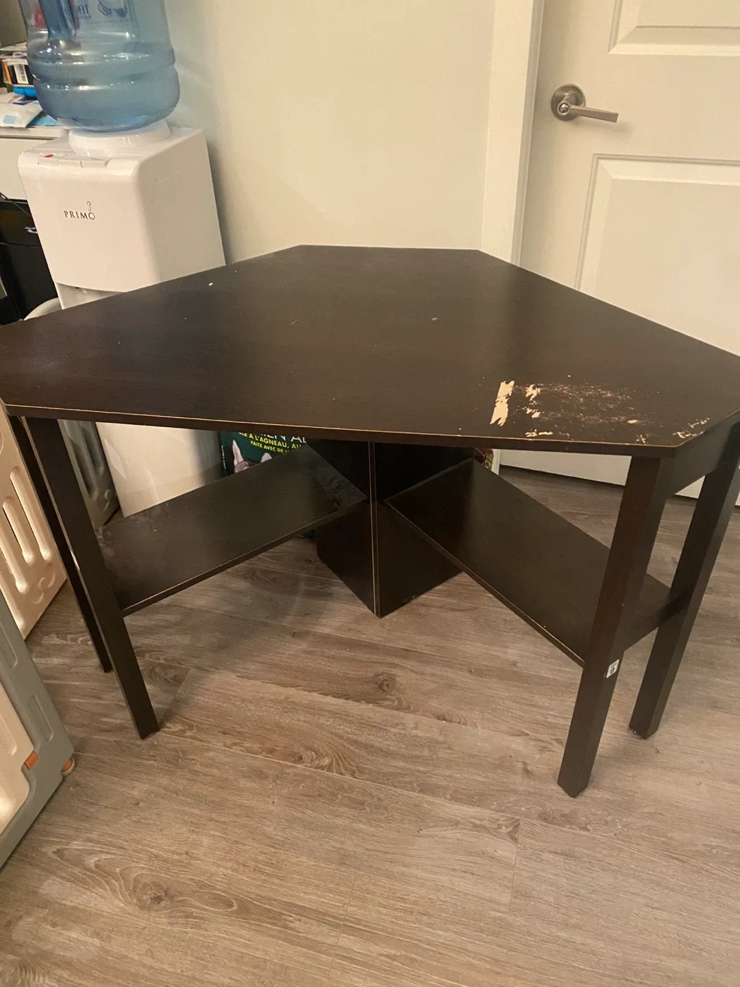 Used Dark Brown Corner Desk