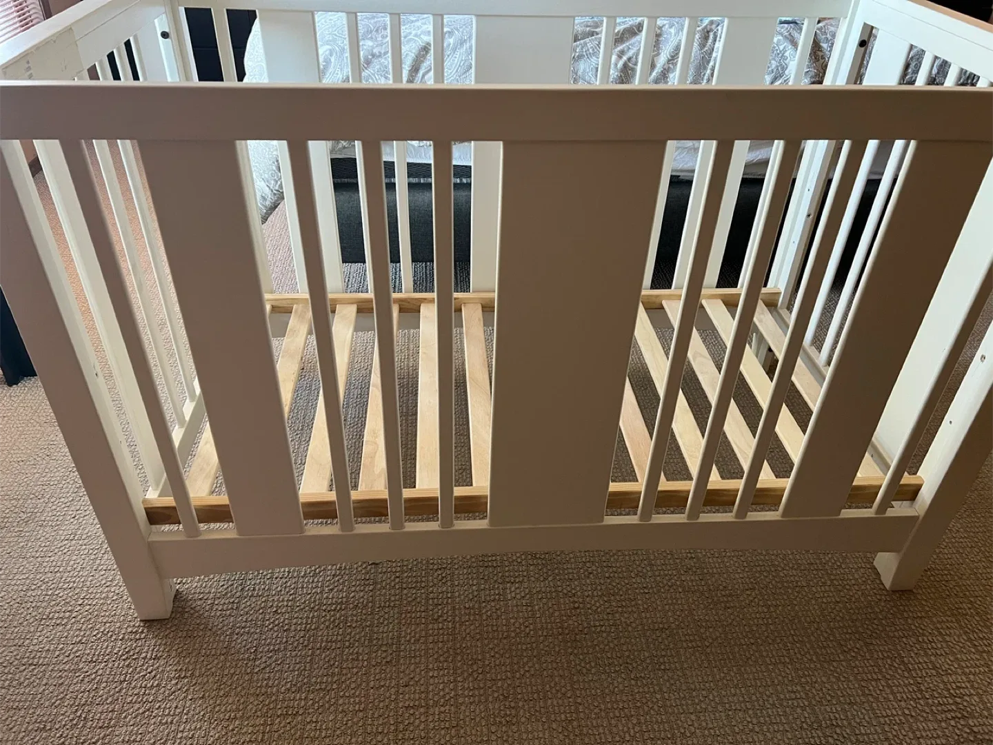 White Baby Crib and mattress image indicator(3)