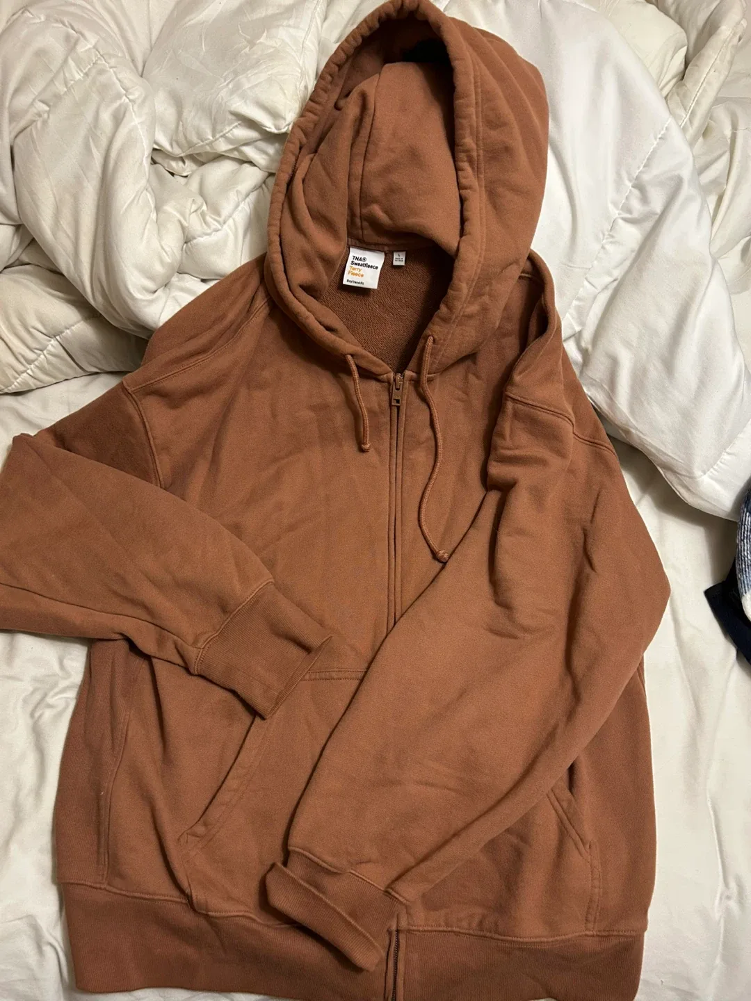 TNA Sweatfleece Boyfriend Zip Hoodie - Size L