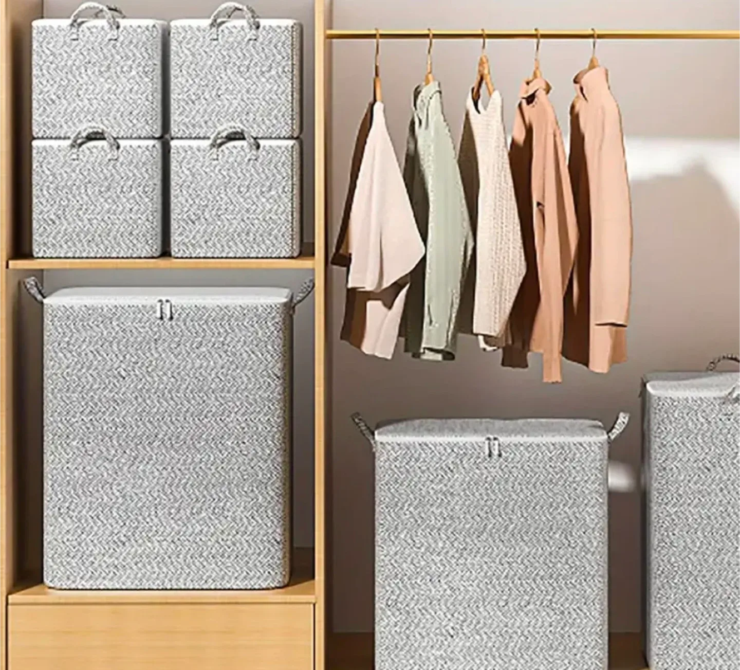 220L Large Foldable Laundry Storage Basket