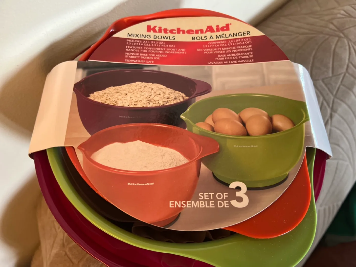 Brand New-KitchenAid Mixing Bowls - Set of 3