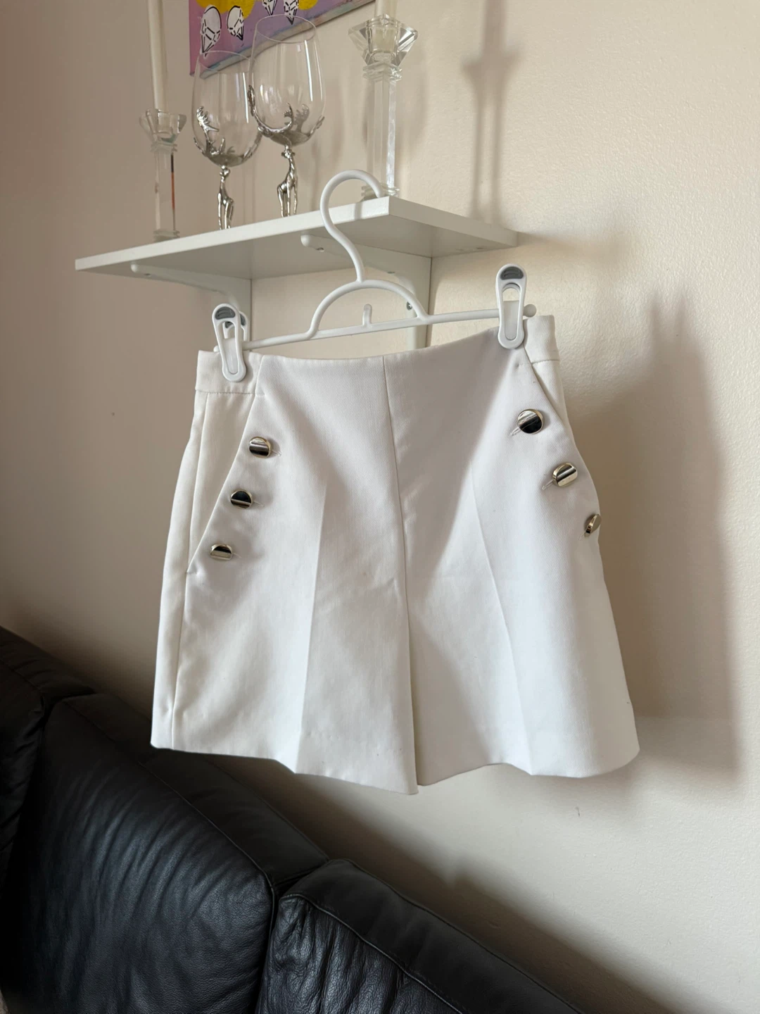 White Zara shorts