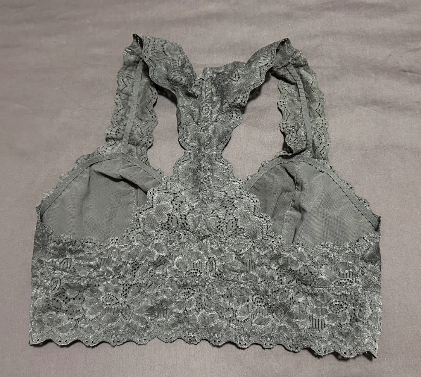Lace Racerback Bralette - White, Black, Pink - photo 5