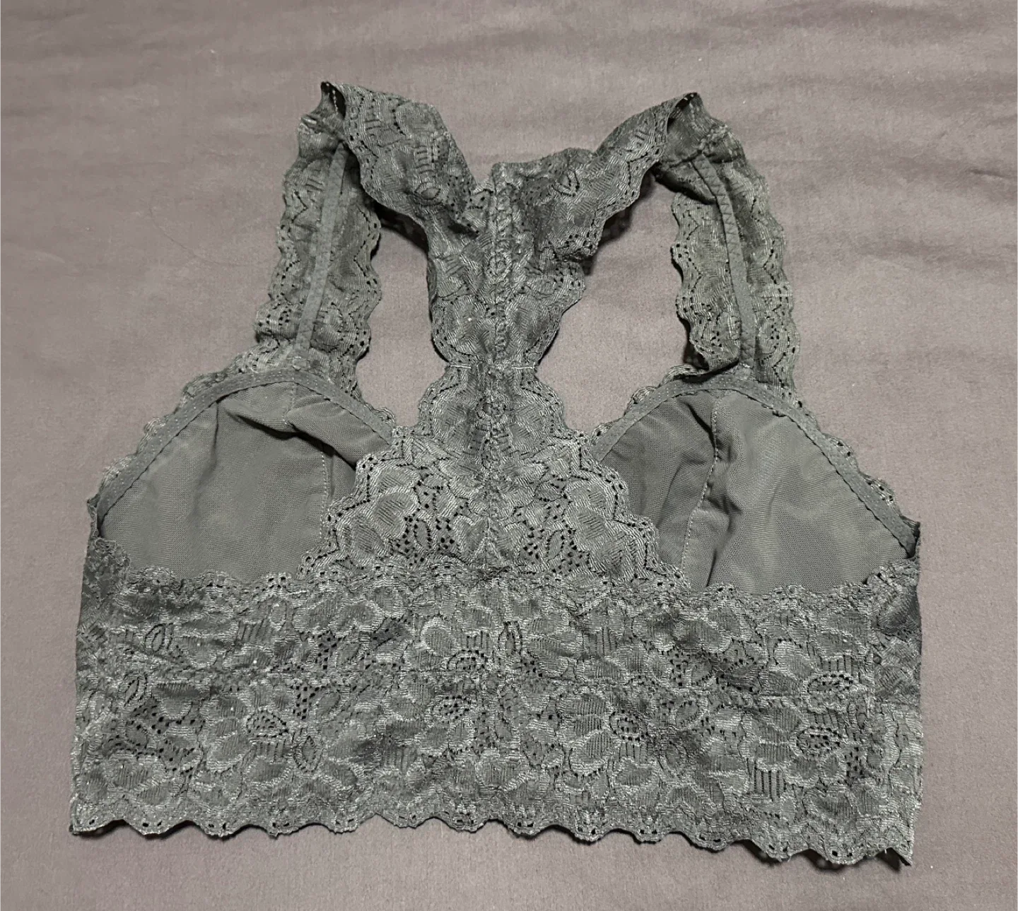 Lace Racerback Bralette - White, Black, Pink image indicator(5)