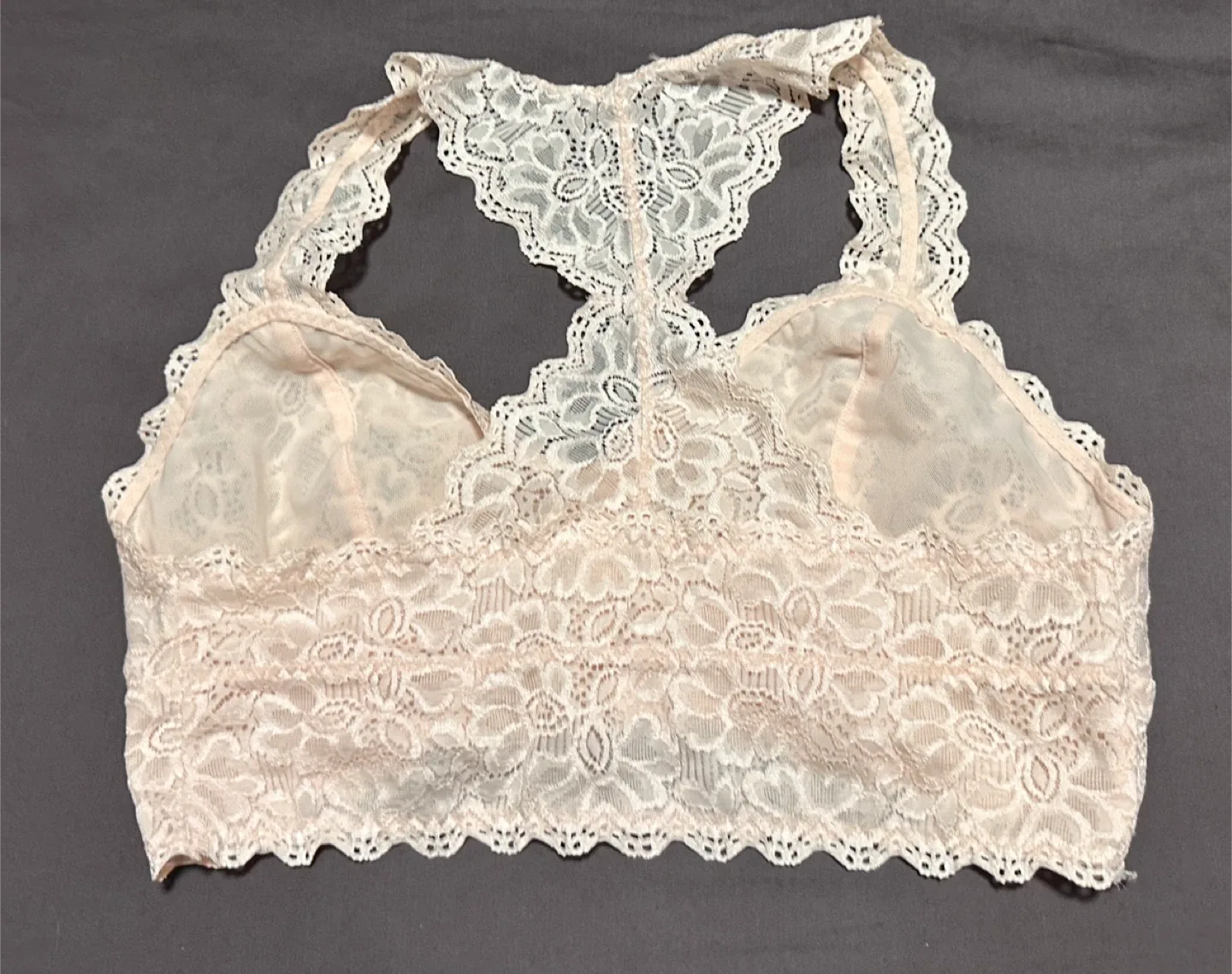Lace Racerback Bralette - White, Black, Pink image indicator(7)