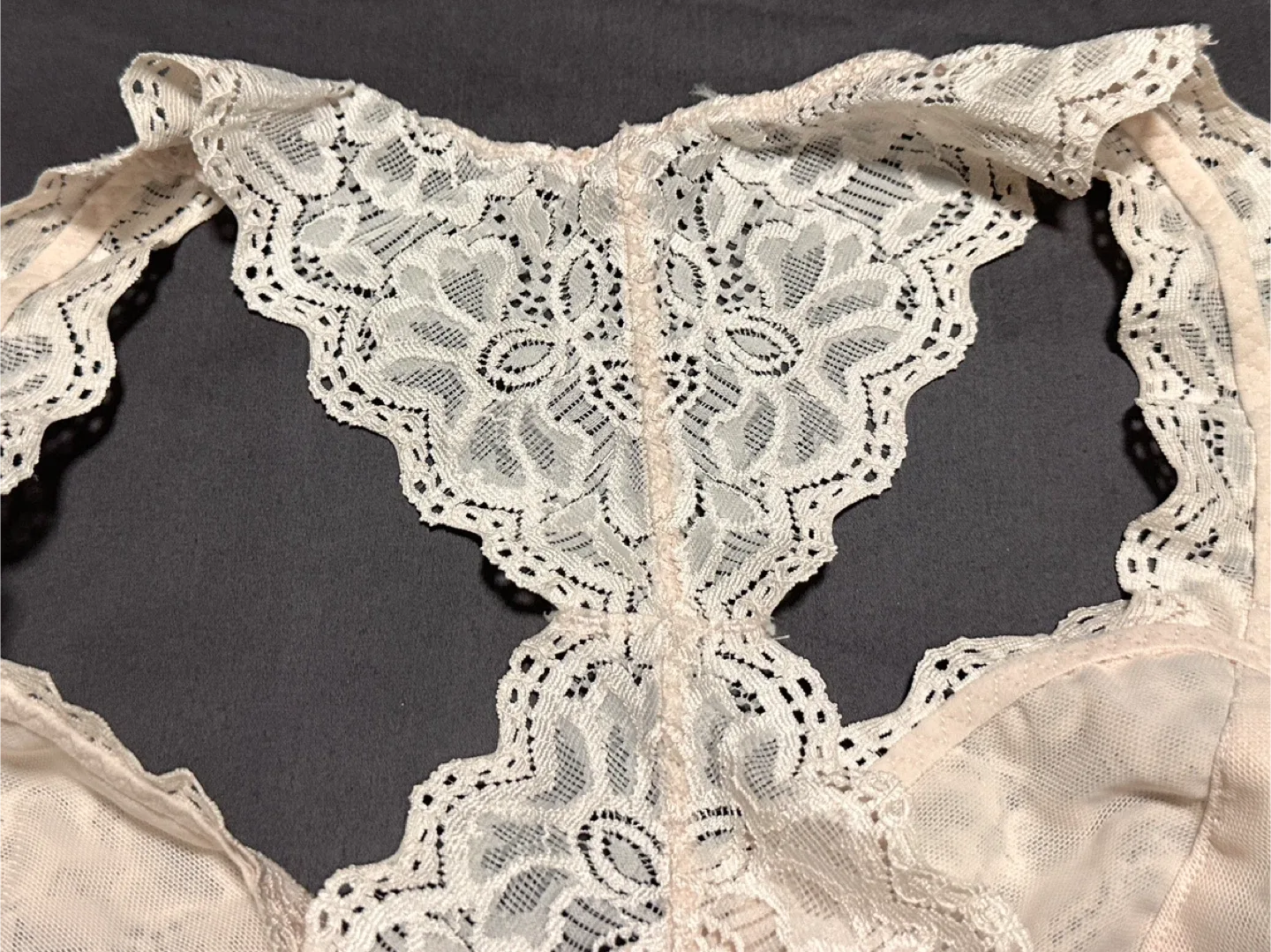 Lace Racerback Bralette - White, Black, Pink image indicator(8)