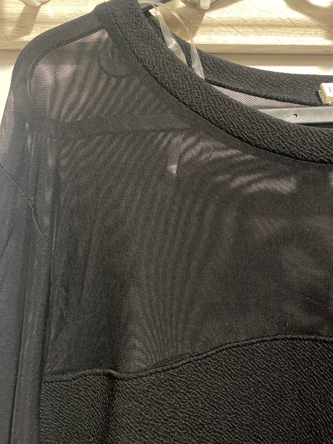 Black Sheer Long Sleeve Dress image indicator(2)