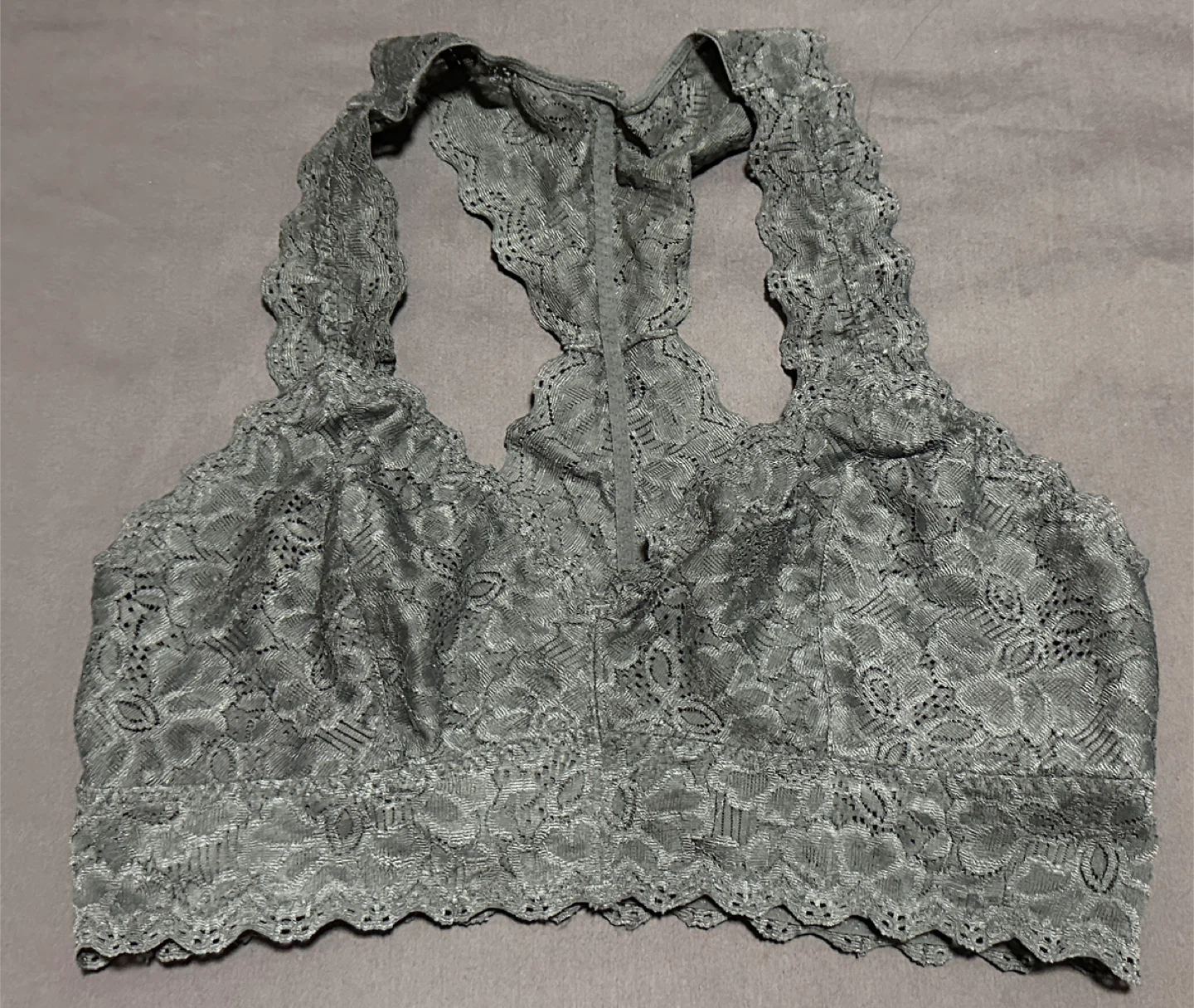 Lace Racerback Bralette - White, Black, Pink - photo 4