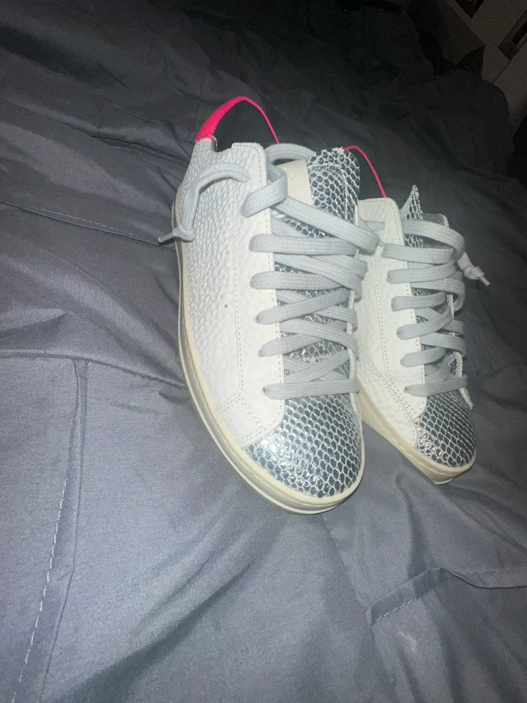 P448 White Leather Sneakers