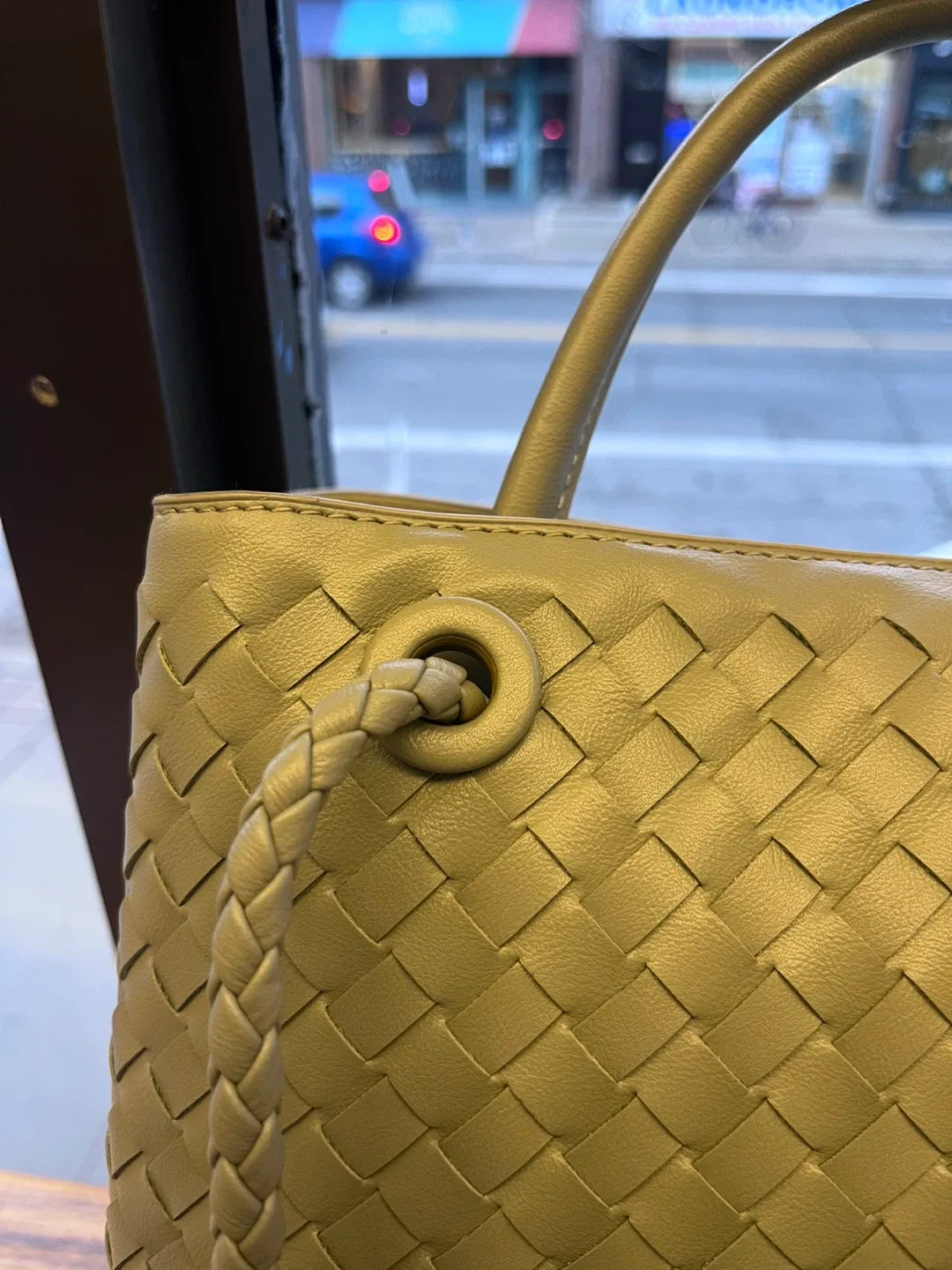 Leather stone green Tote Bag image indicator(6)