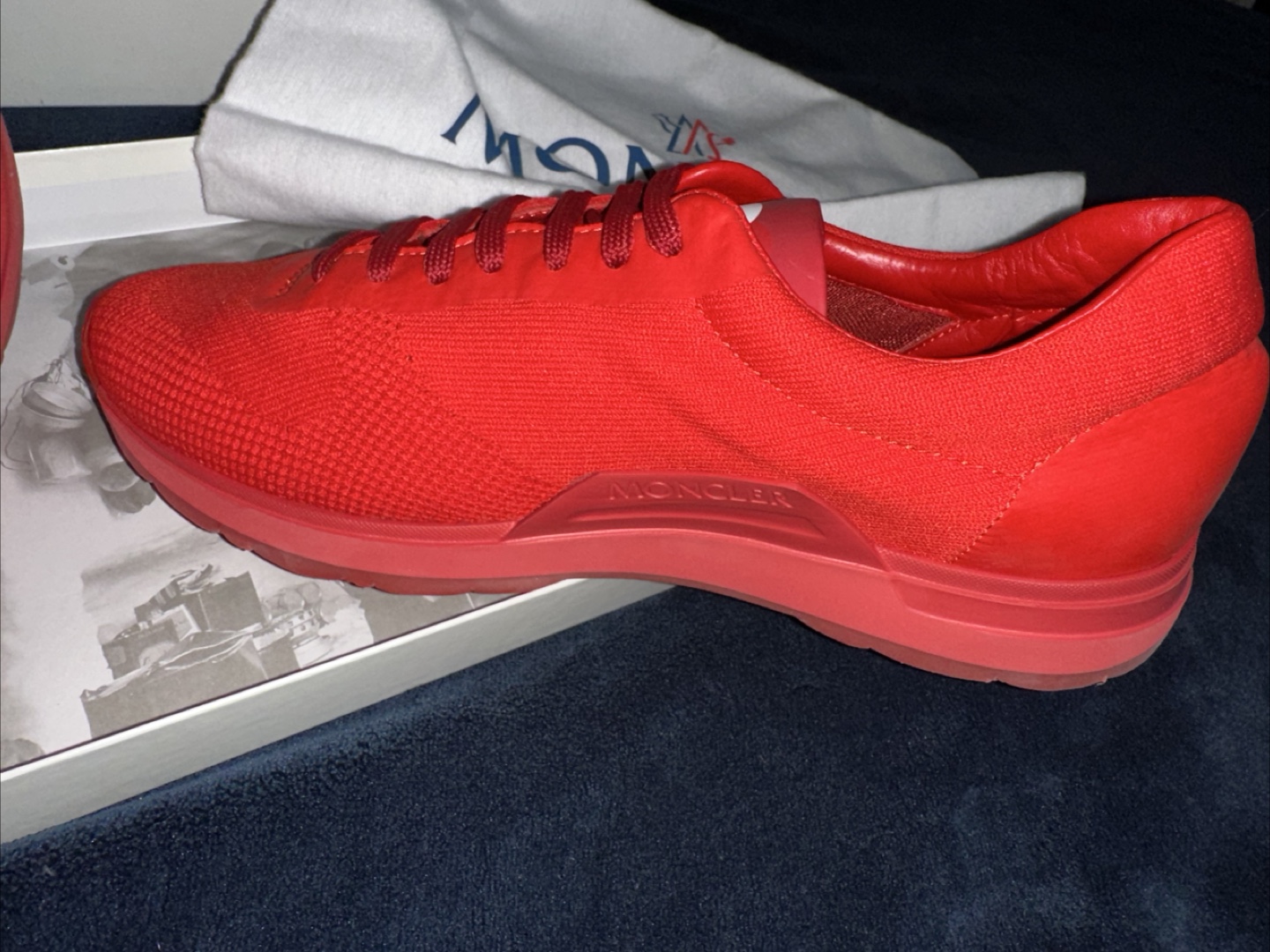 Moncler Red Sneakers (Authentic) - photo 5