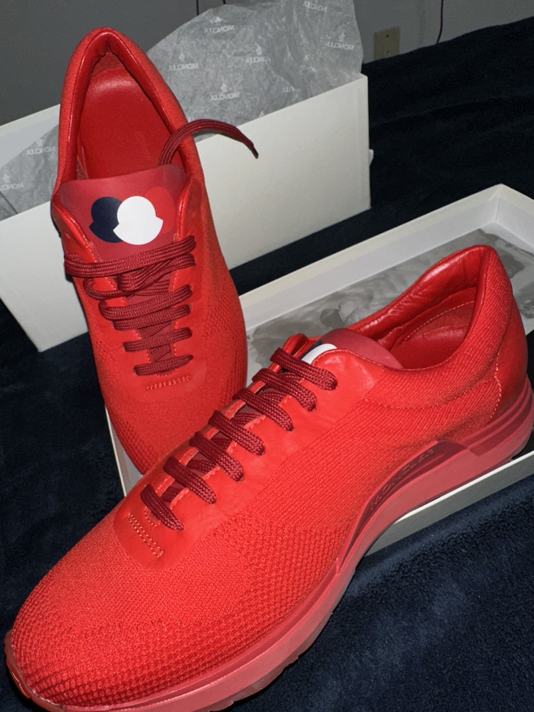 Moncler Red Sneakers (Authentic)