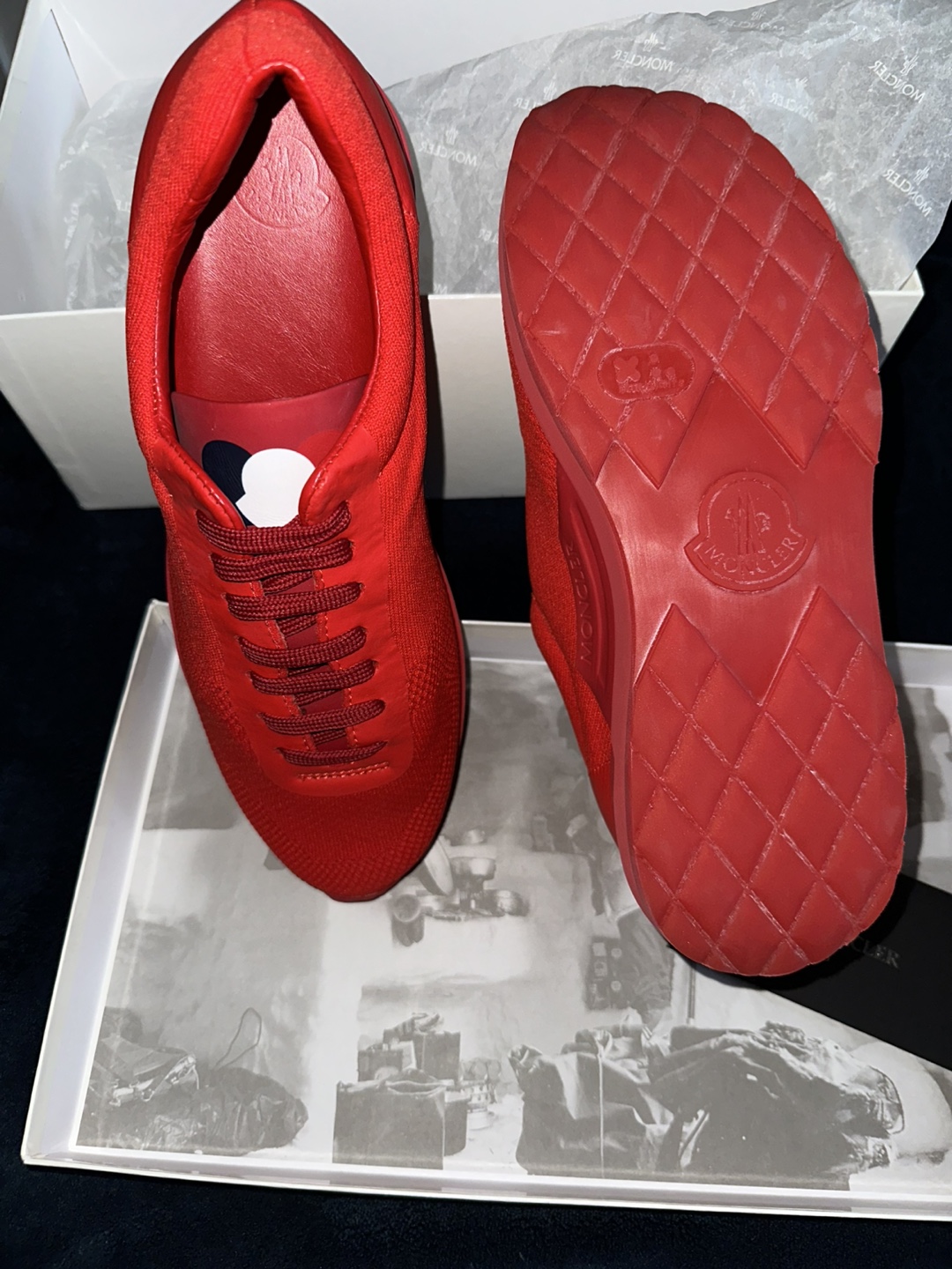 Moncler Red Sneakers (Authentic) - photo 2