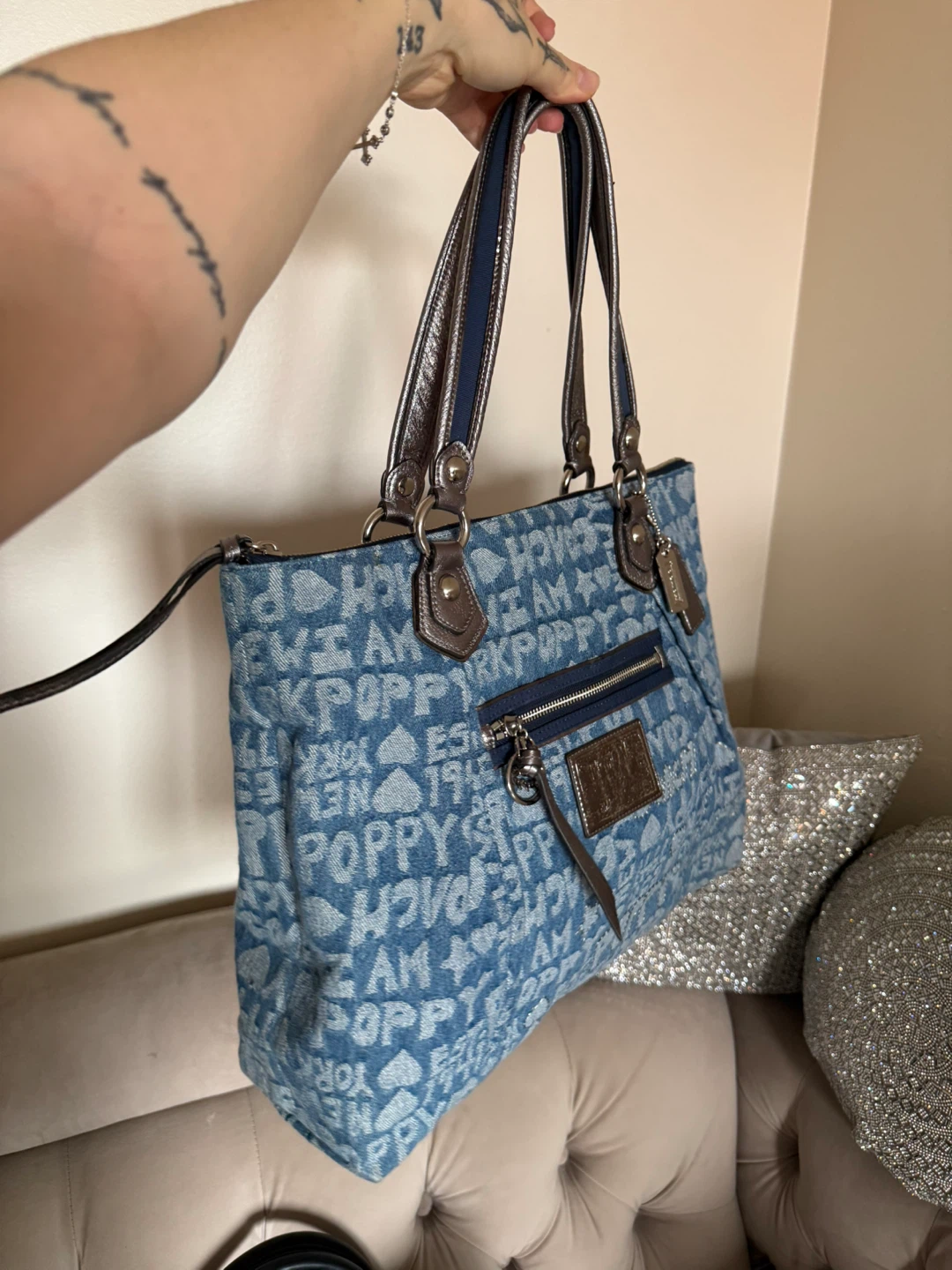 Coach Poppy Denim Tote Bag - photo 3