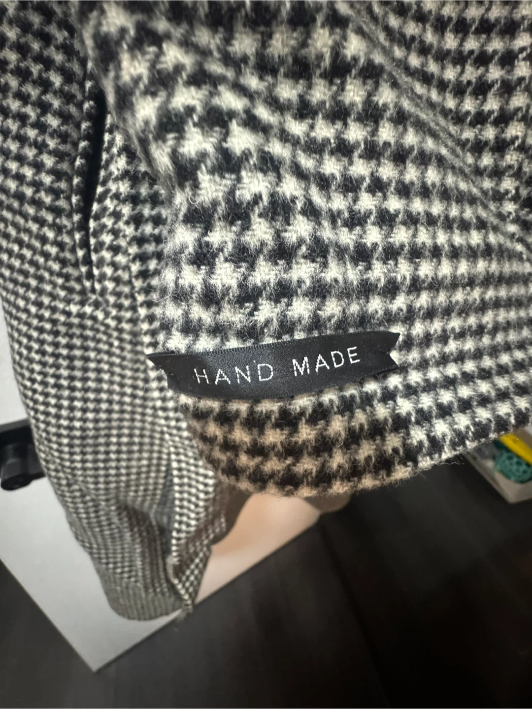 Houndstooth Hooded Overcoat - Hand Made in Korea - photo 4