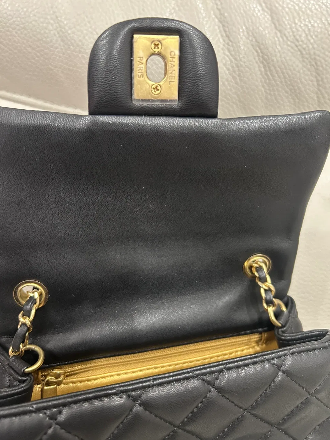 Chanel Black Mini Flap Bag image indicator(9)