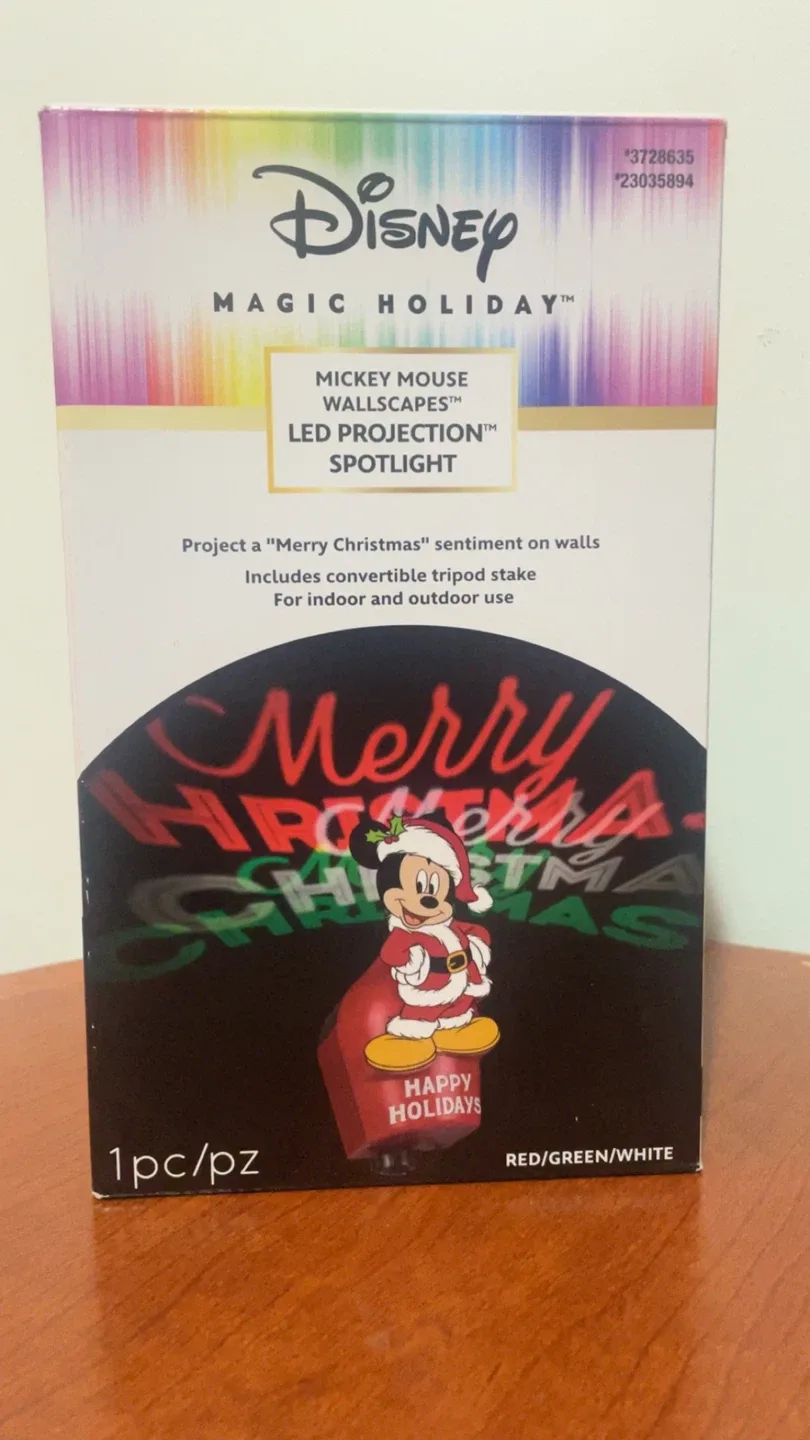 Disney Mickey Mouse LED Projection Spotlight - New