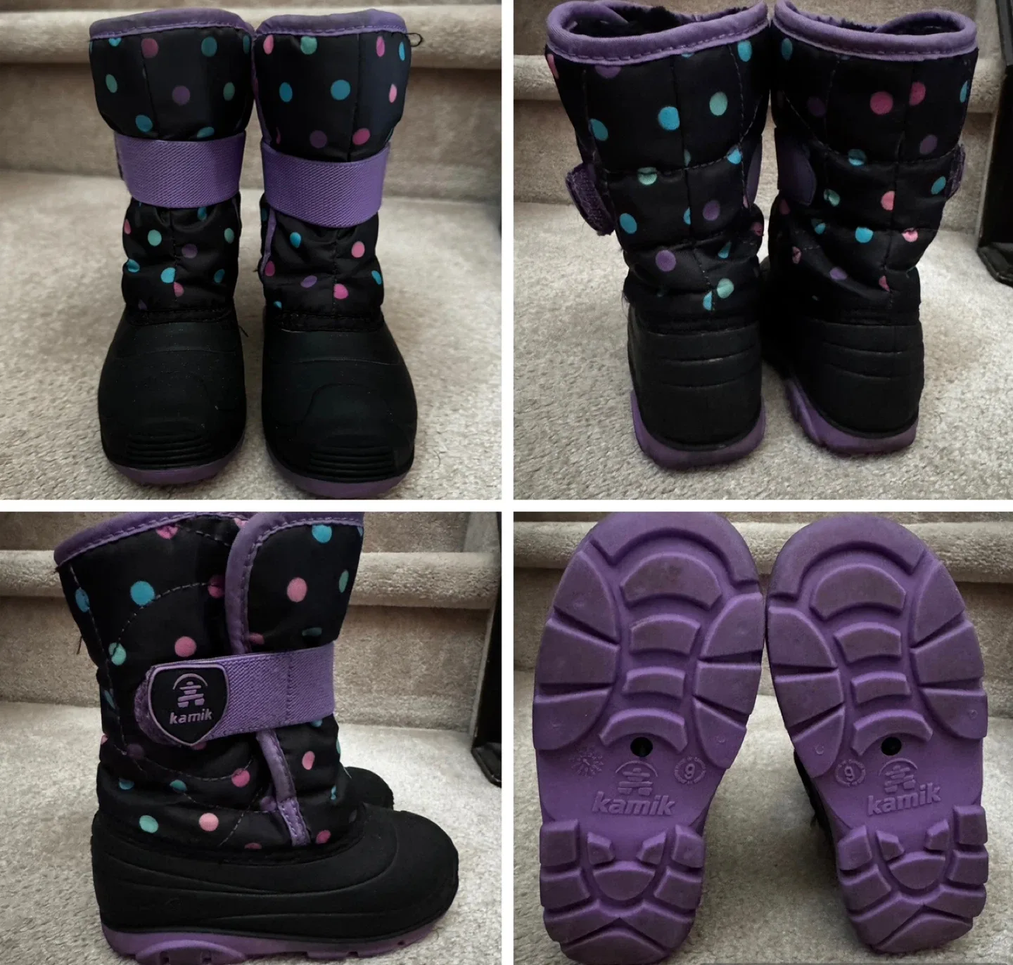 Kamik Size 9 Toddler Snow Boots