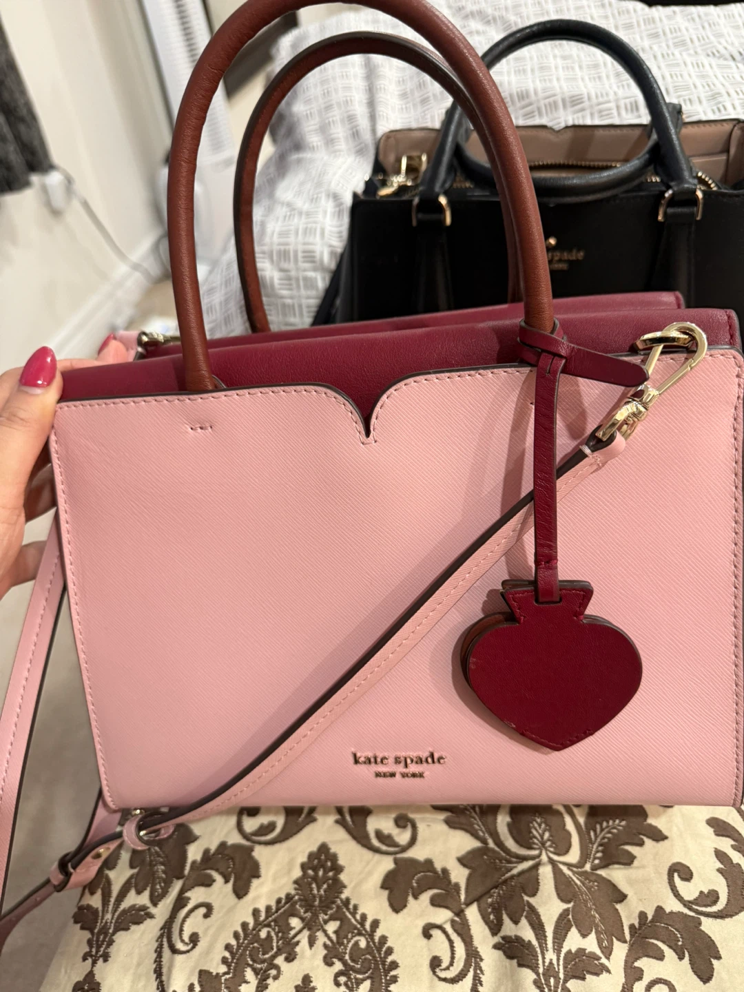 Kate Spade Satchel - Pink & Burgundy