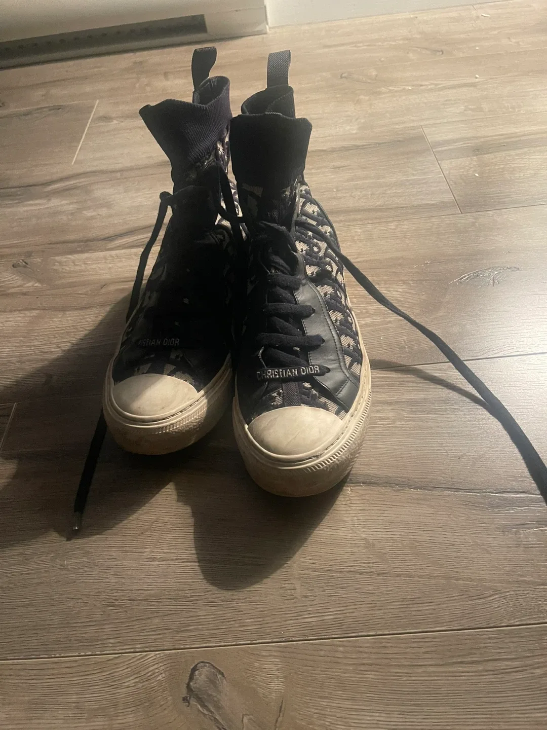 Christian Dior Oblique High-Top Sneakers, Size 10 image indicator(2)