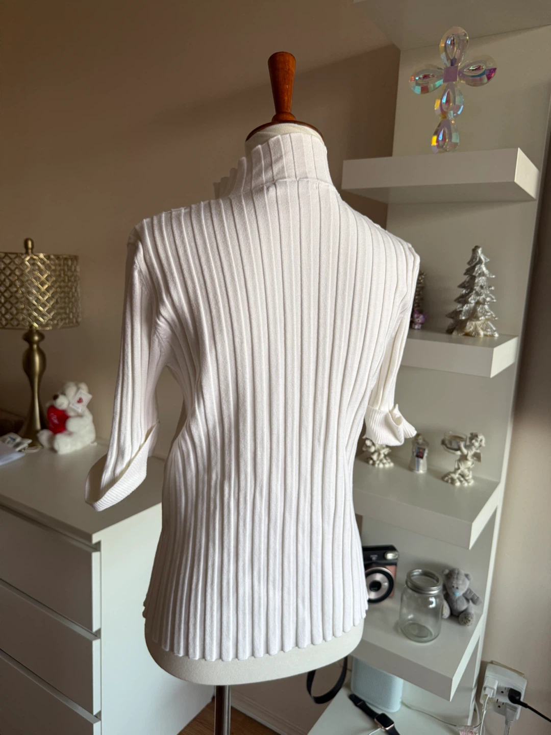 belldini White Ribbed Knit Top - photo 3