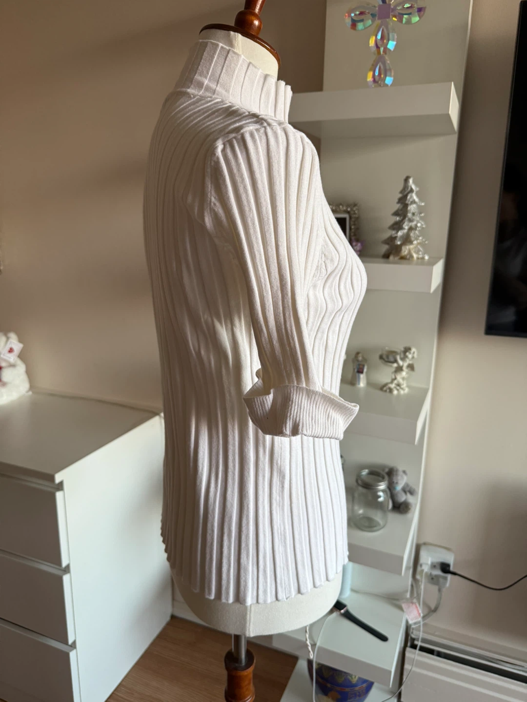belldini White Ribbed Knit Top - photo 2
