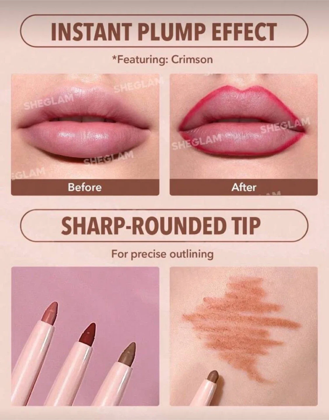 SHEGLAM Lip Liner – Neutral Shade image indicator(7)