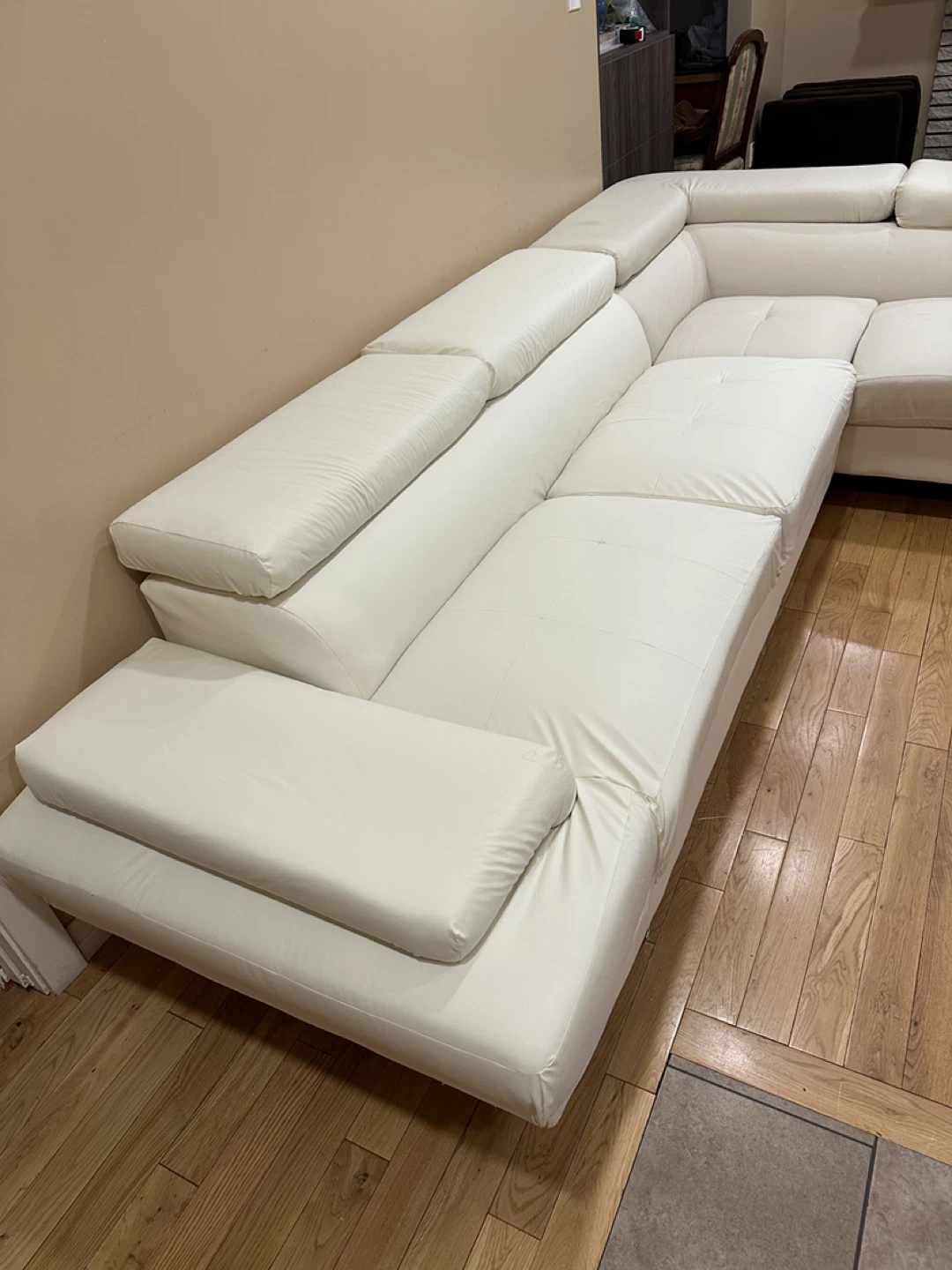 Modern White Air Leather Sectional Sofa (CAN DELIVER) - photo 5