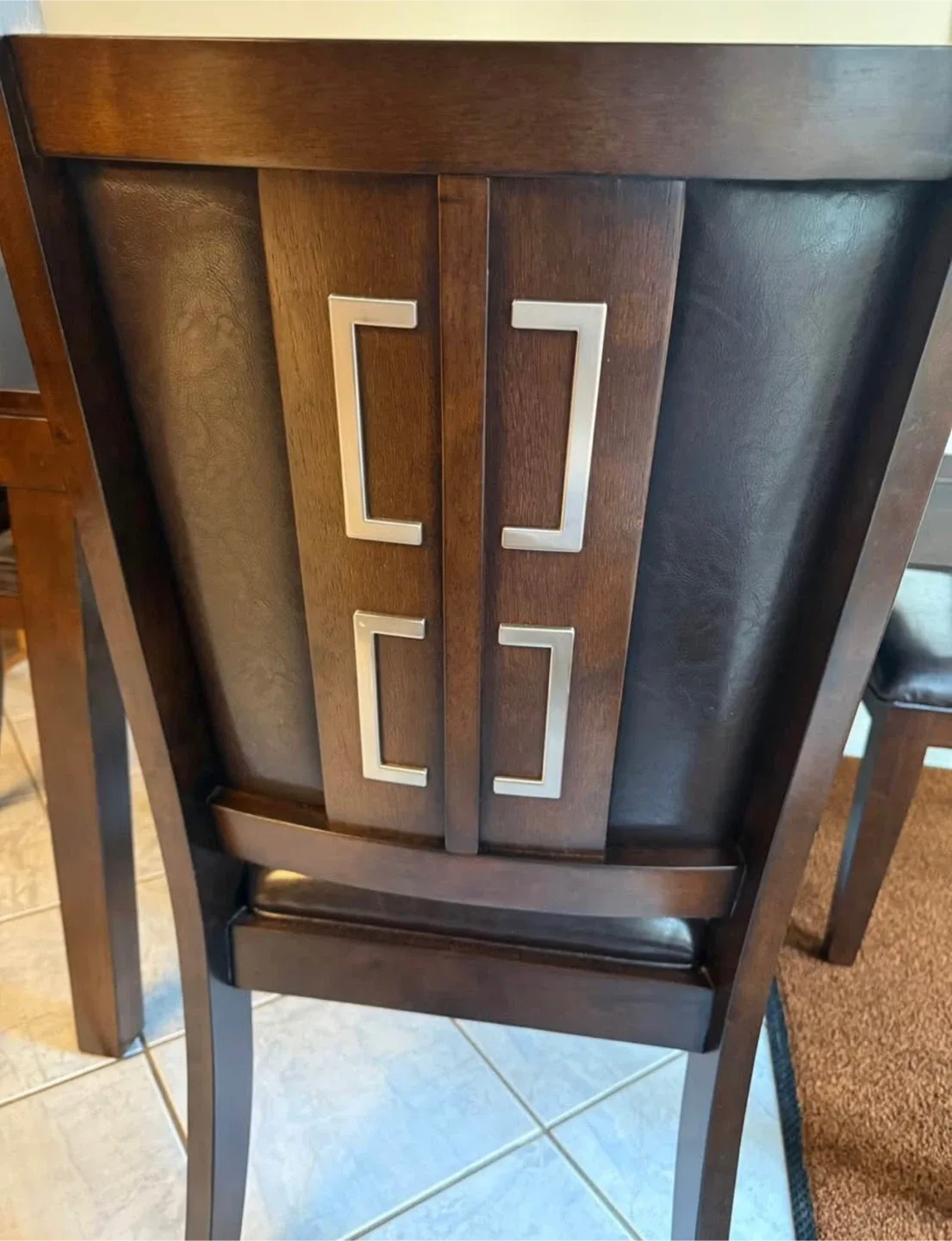 Dark Brown Dining Table with 6 Chairs image indicator(6)