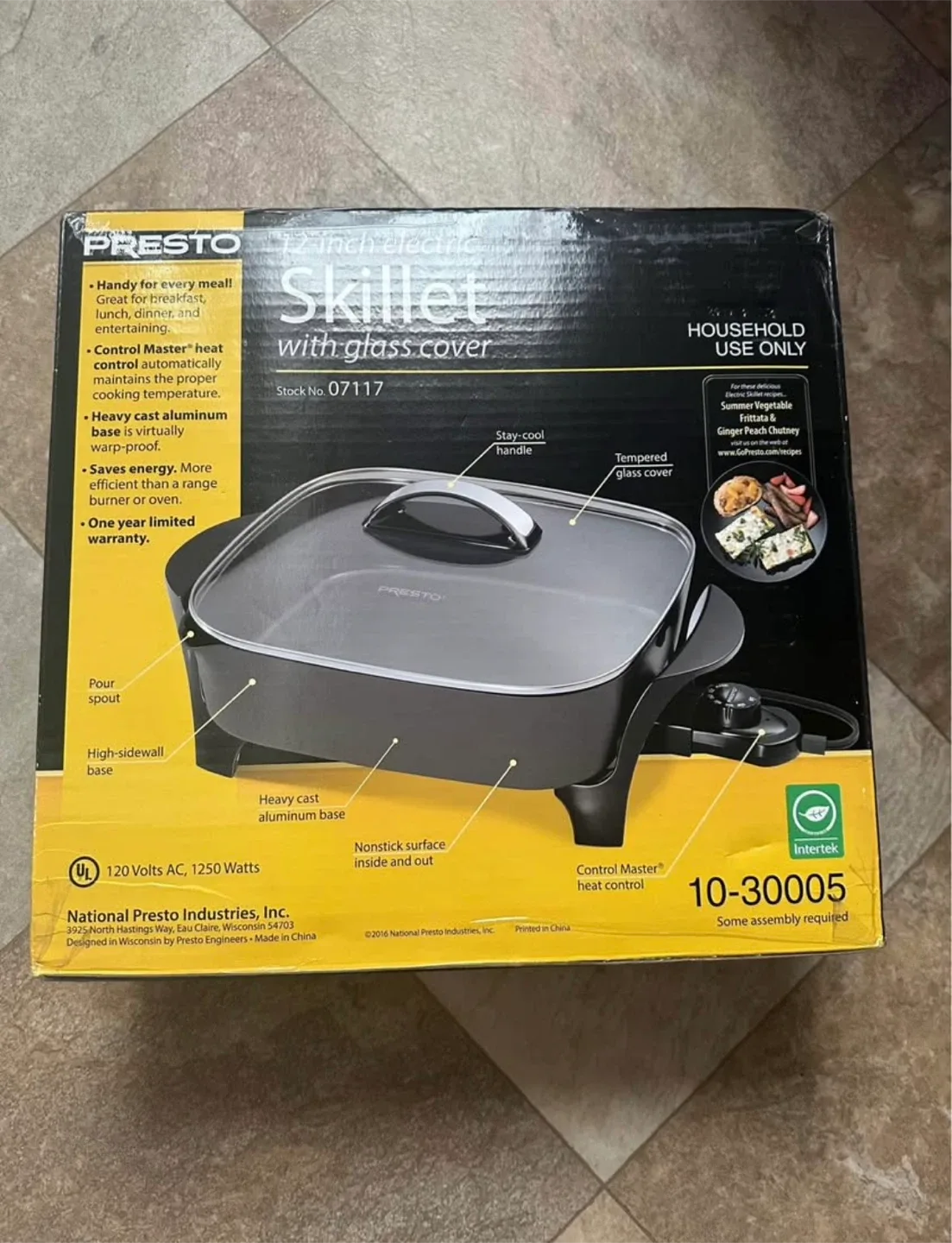 Presto 12-inch Electric Skillet with Glass Cover