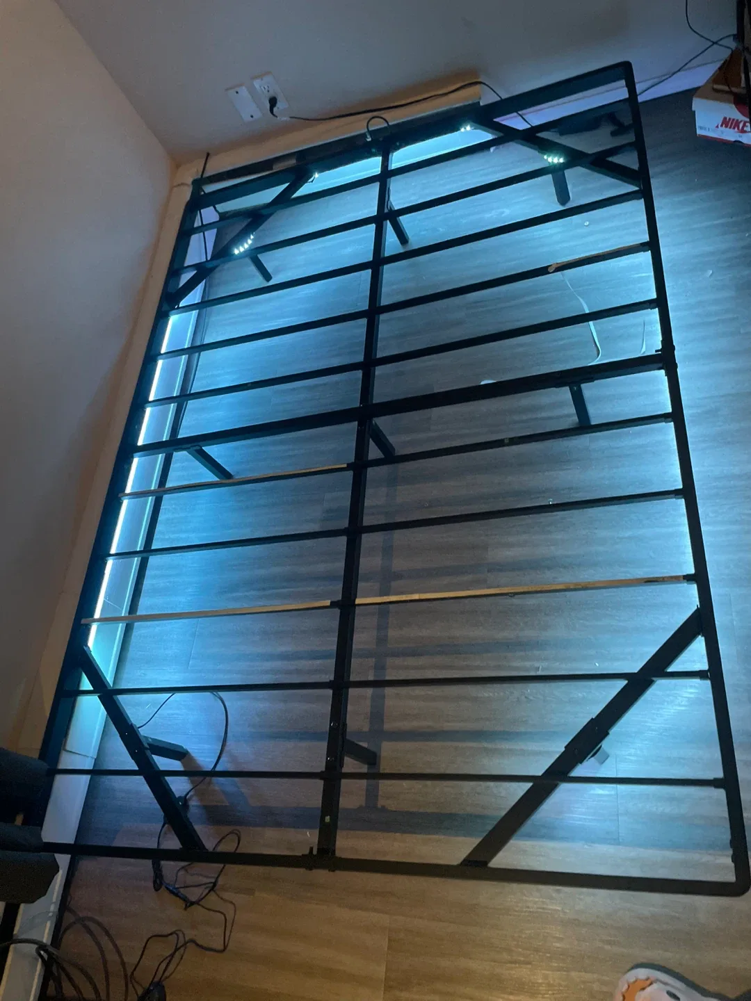 Awesofurni Full Size Bed Frame with LED Lights