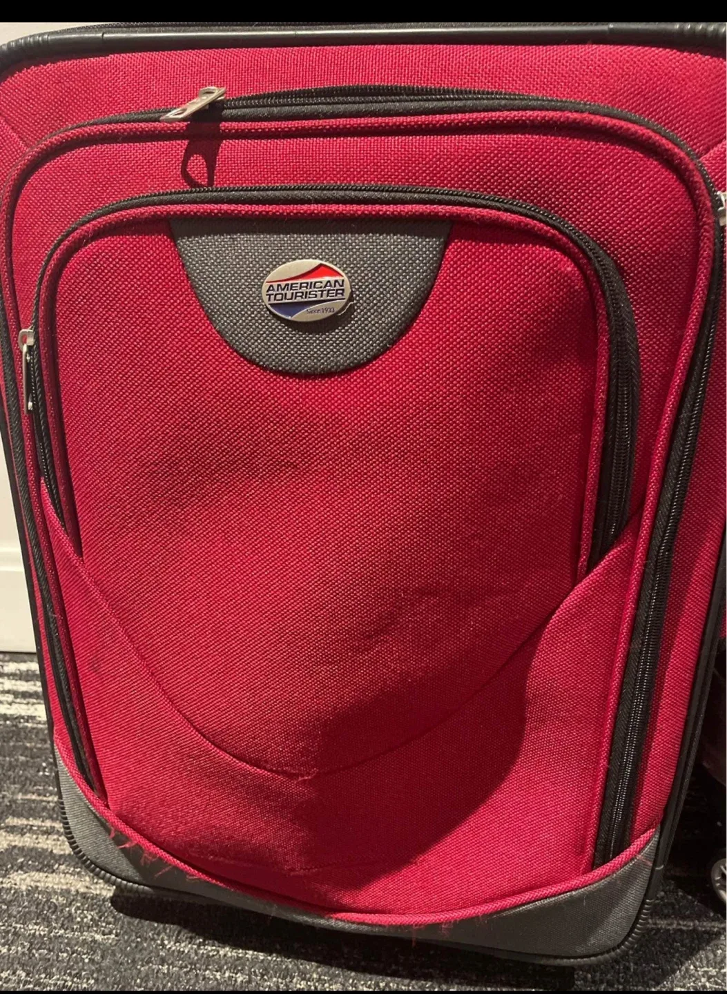 American Tourister Red Carry-on Suitcase