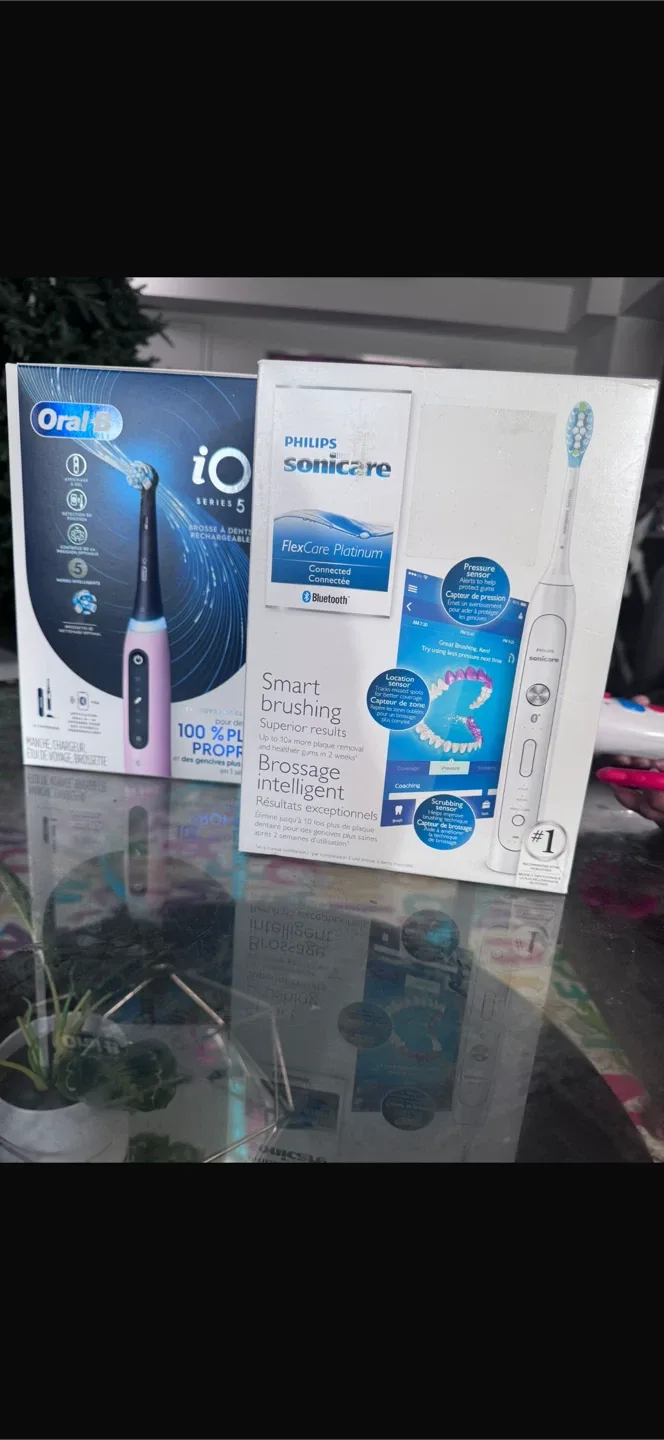 Oral-B iO Series 5 & Philips Sonicare Electric Toothbrushes