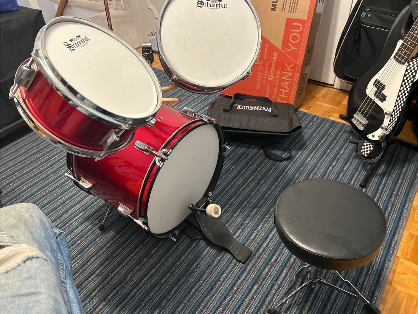 Schoenhut Drum Set - Red - photo 2