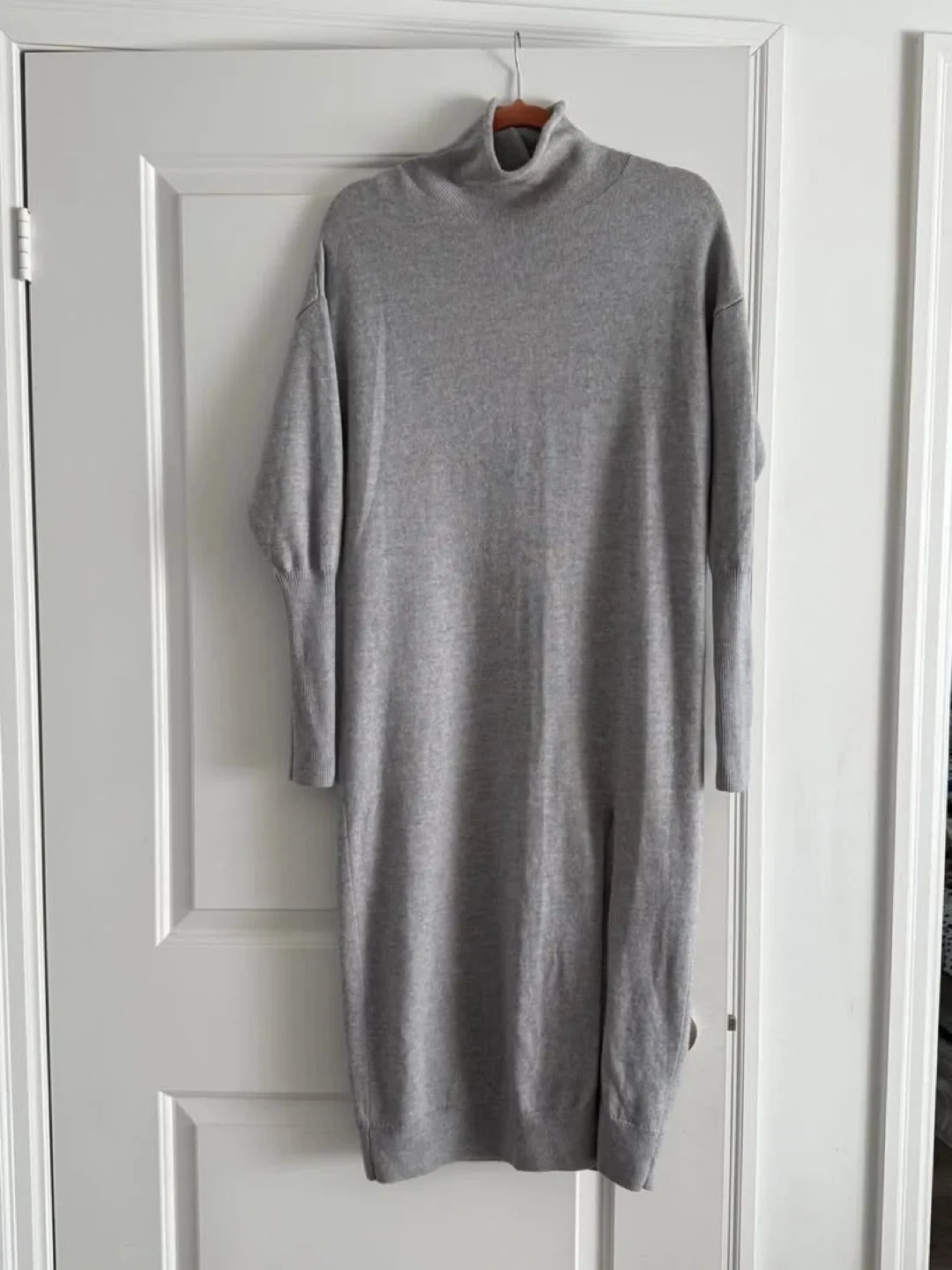 Wilfred Grey Knit Turtleneck Dress