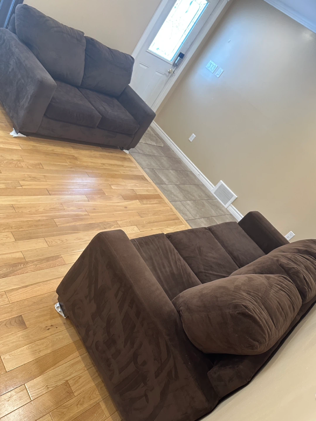Modern Brown Microfiber Sofa & Loveseat Set (CAN DELIVER) - photo 3