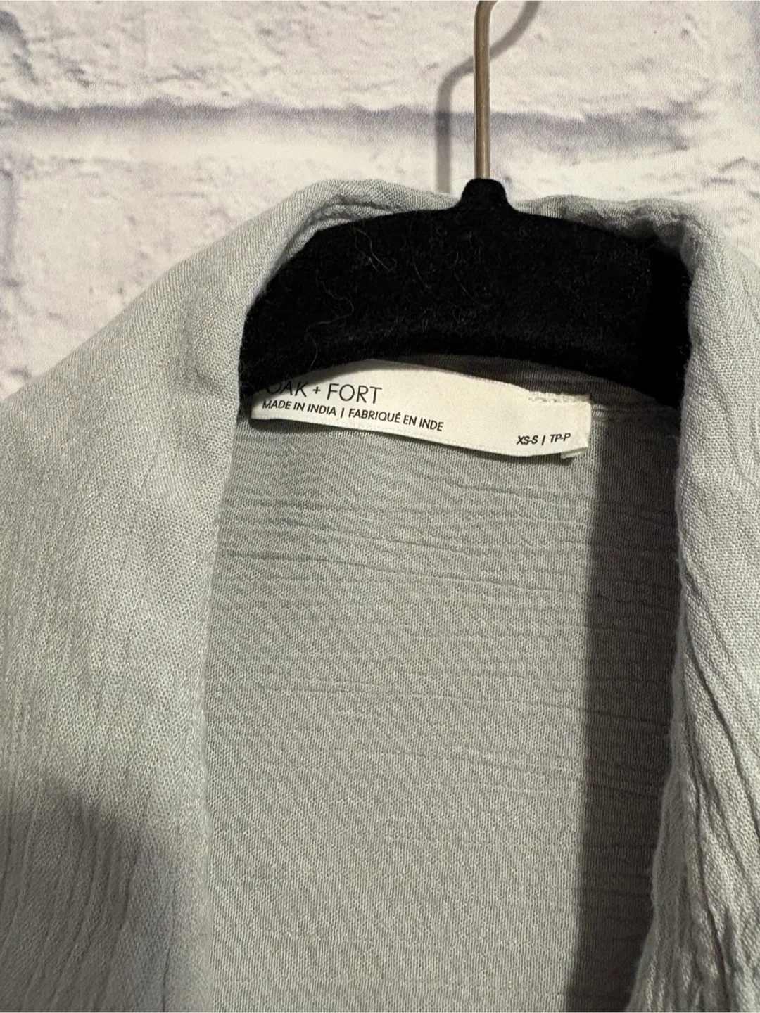 Oak + Fort Button-Up Crinkle Shirt - Size XS/S image indicator(2)